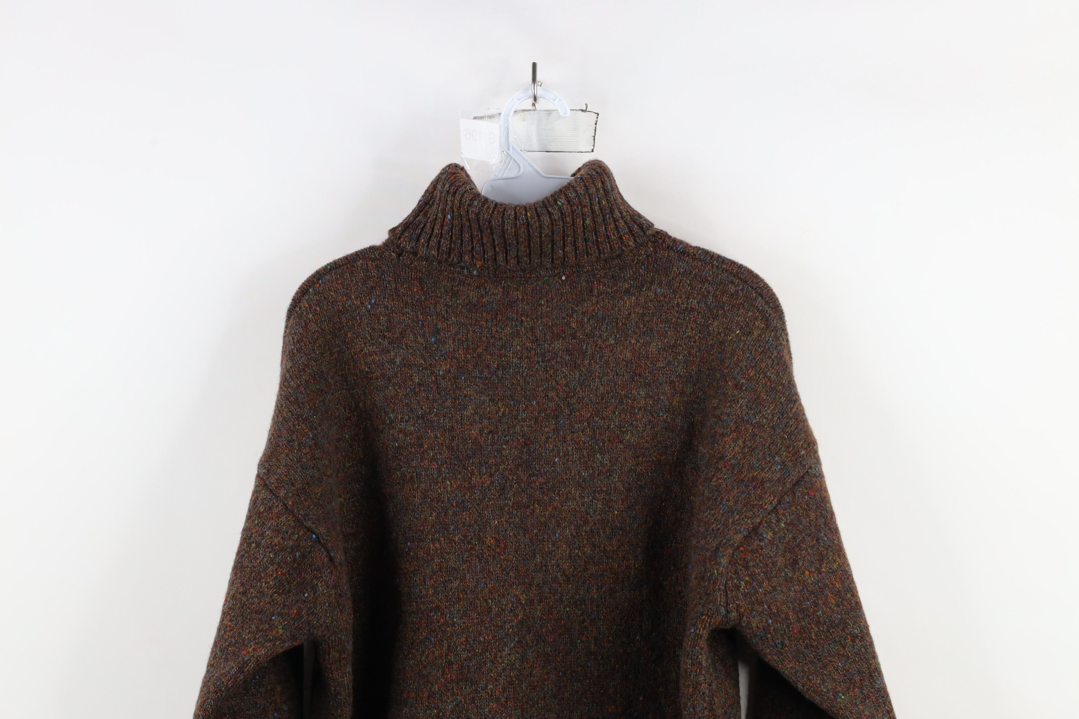 Vintage Vintage 90s Streetwear Knit Rainbow Fleck Turtleneck Sweater Size XL / US 12-14 / IT 48-50 - 13 Thumbnail