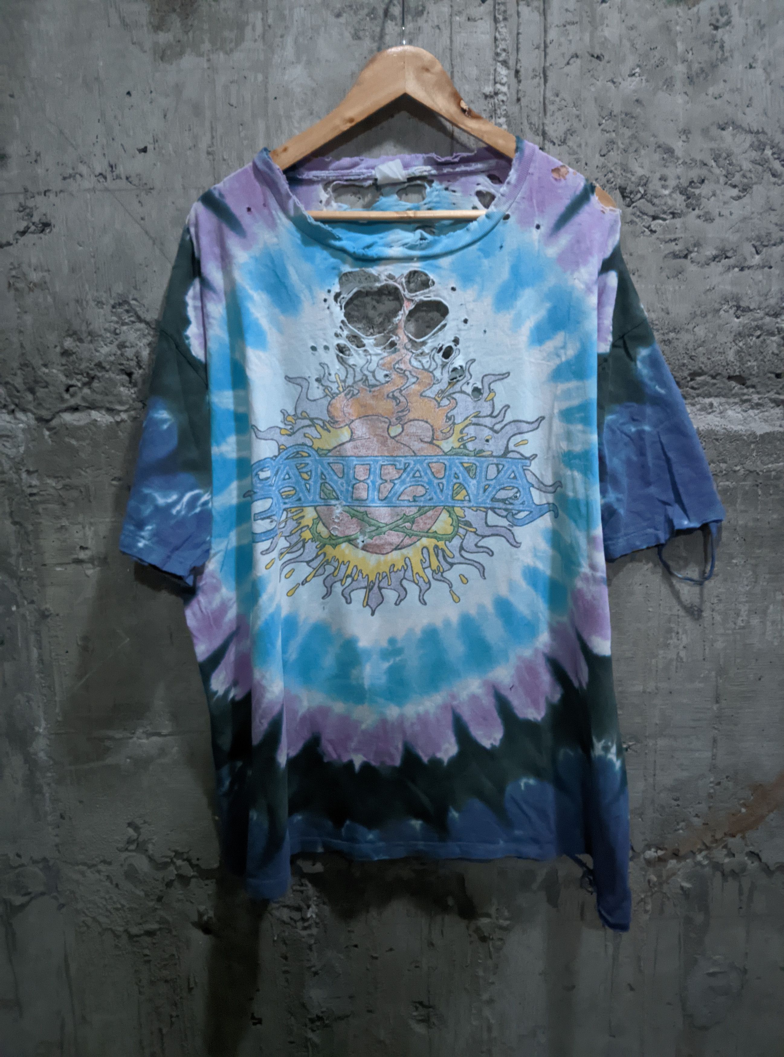 Band Tees Vintage 1998 santana distressed thrashed erd Size US XXL / EU 58 / 5 - 1 Thumbnail