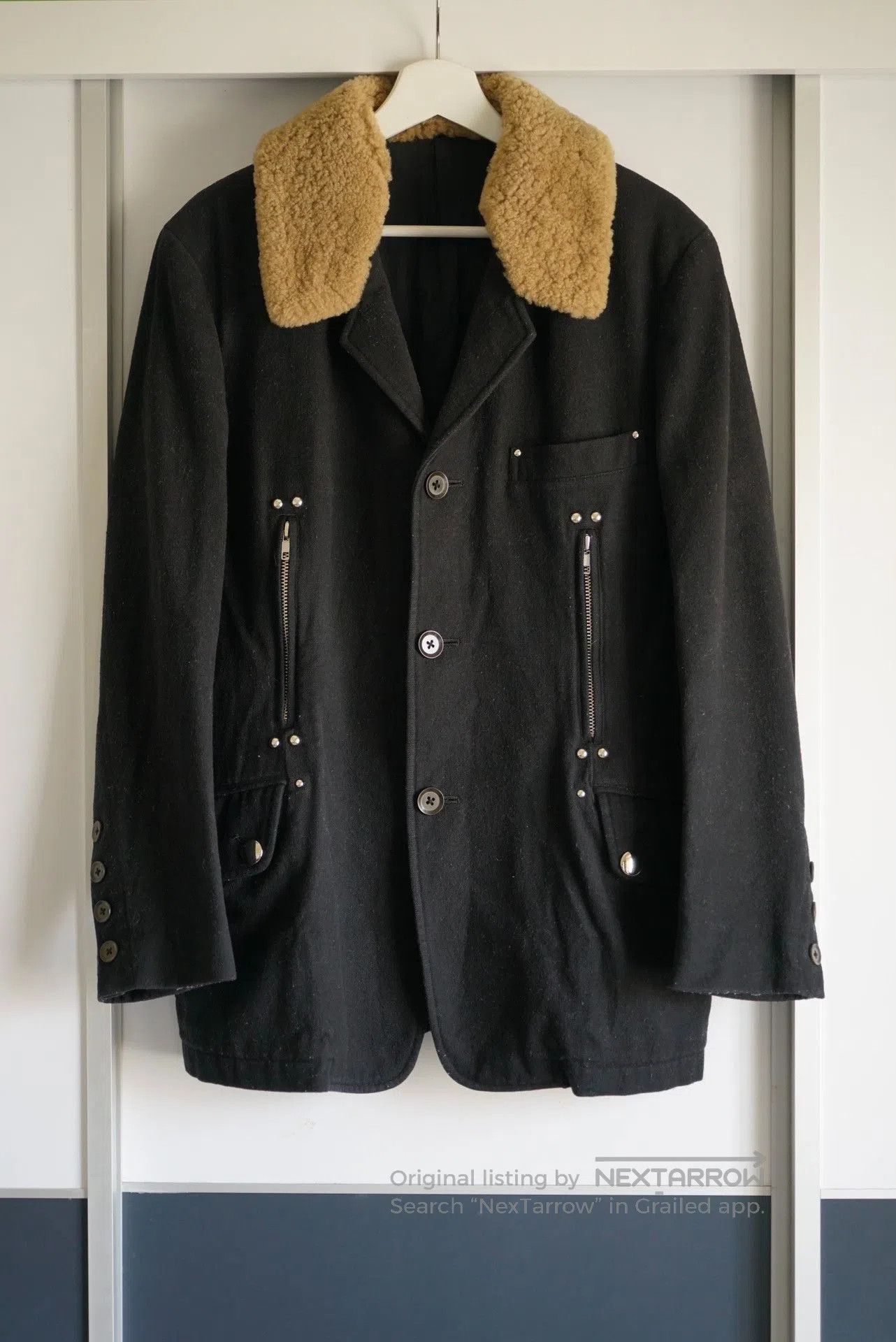 Yohji Yamamoto Yohji Yamamoto Zip Collar Blazer Jacket. Size US XS / EU 42 / 0 - 1 Thumbnail