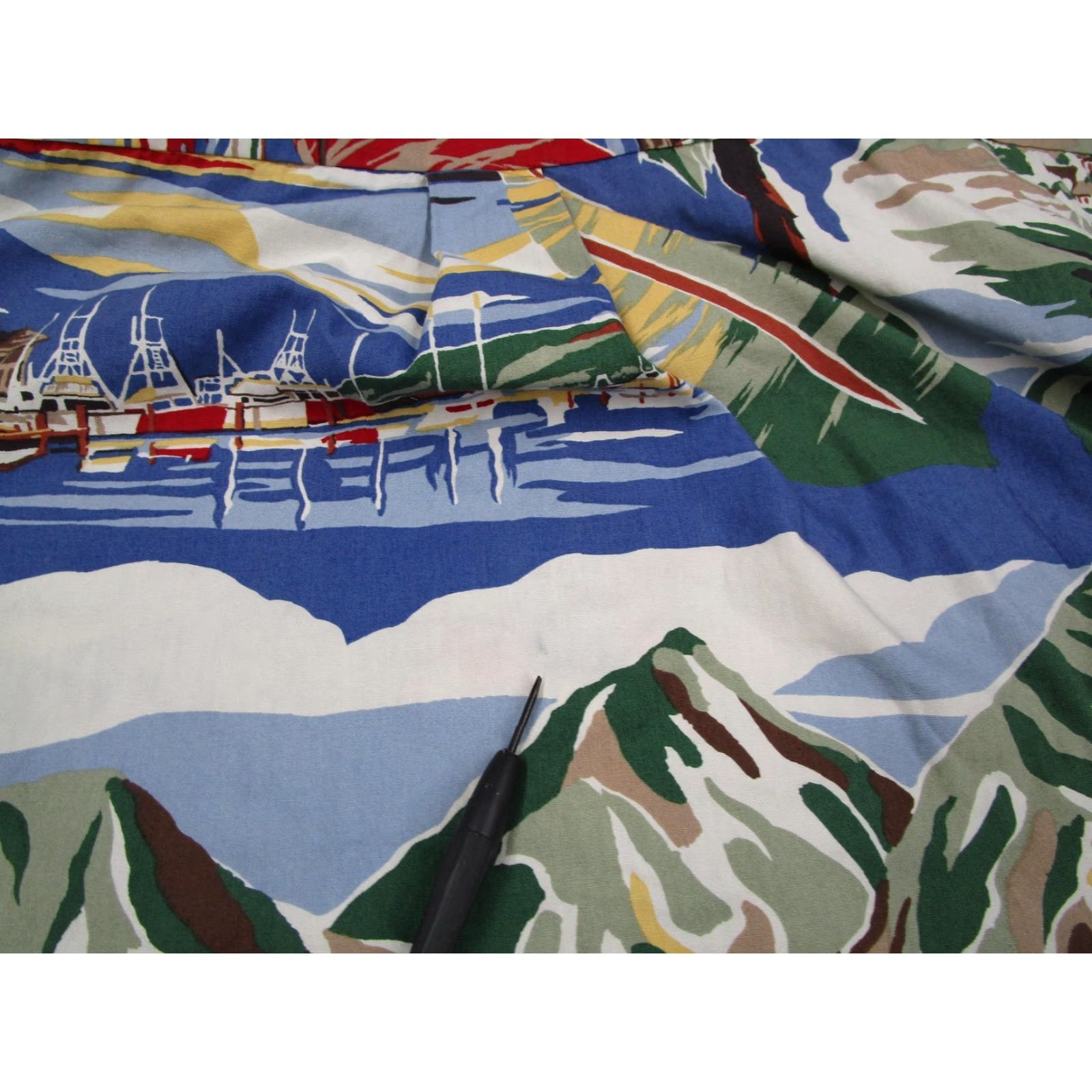 Reyn Spooner VINTAGE Reyn Spooner Hawaiian Shirt Mens Large Short Sleeve Cotton Button-Up Graphic Print 3-Button Popover Harbor Sailing Coastal Blue Mens Size US L / EU 52-54 / 3 - 7 Thumbnail