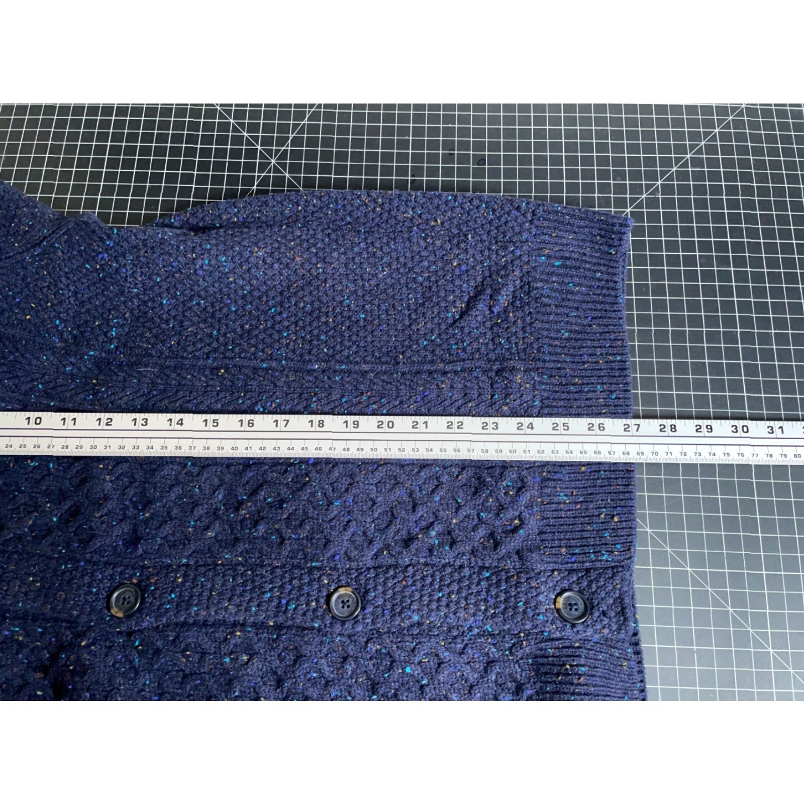 Jos. A. Bank VINTAGE Jos. A Bank Donegal Wool Cardigan Men's Large Dark Blue Collared Knit Sweater Size US L / EU 52-54 / 3 - 6 Thumbnail