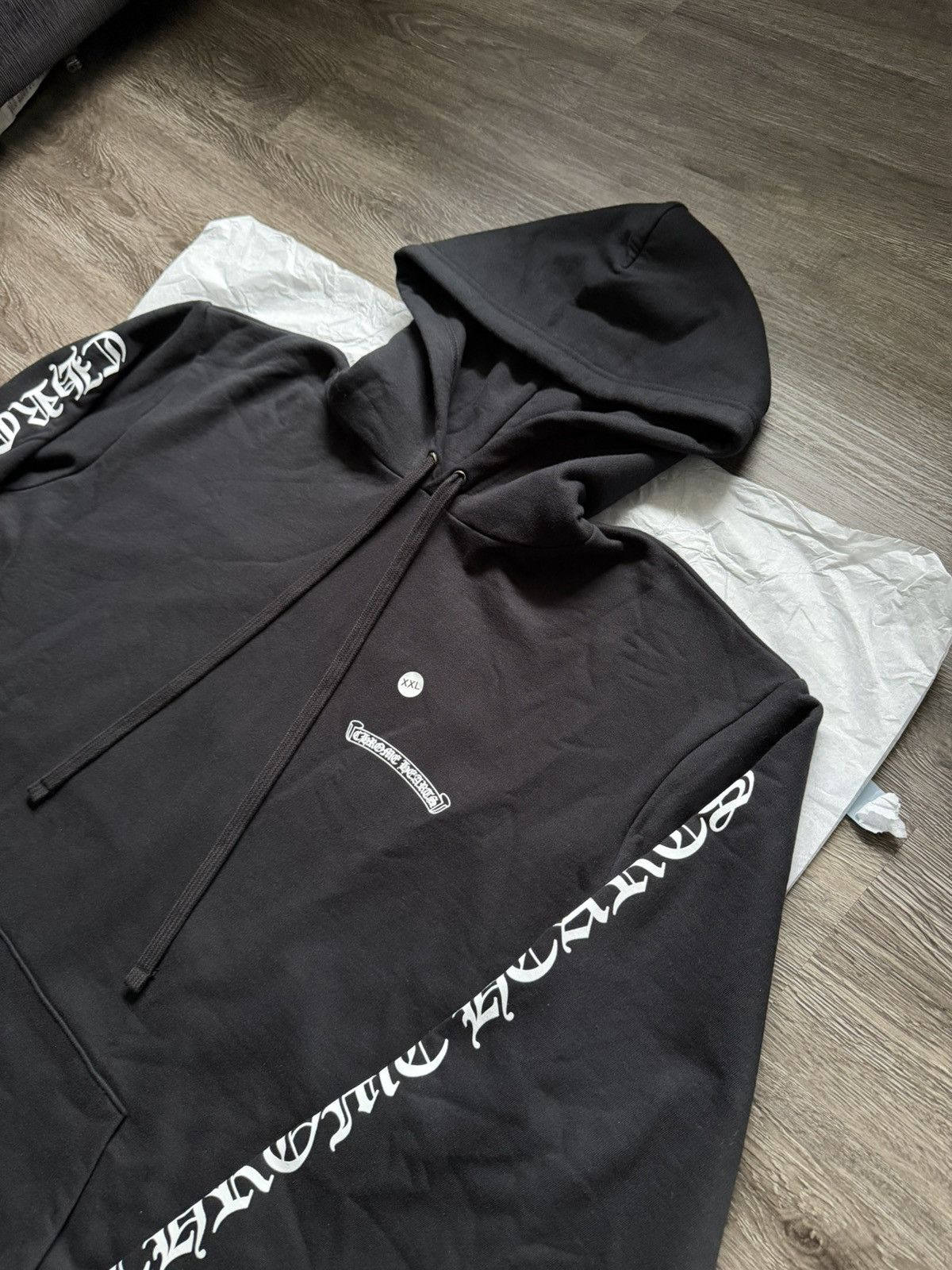 Chrome Hearts Chrome Hearts Black Scroll Hoodie Pullover Sweatshirt XXL Size US XXL / EU 58 / 5 - 10 Thumbnail