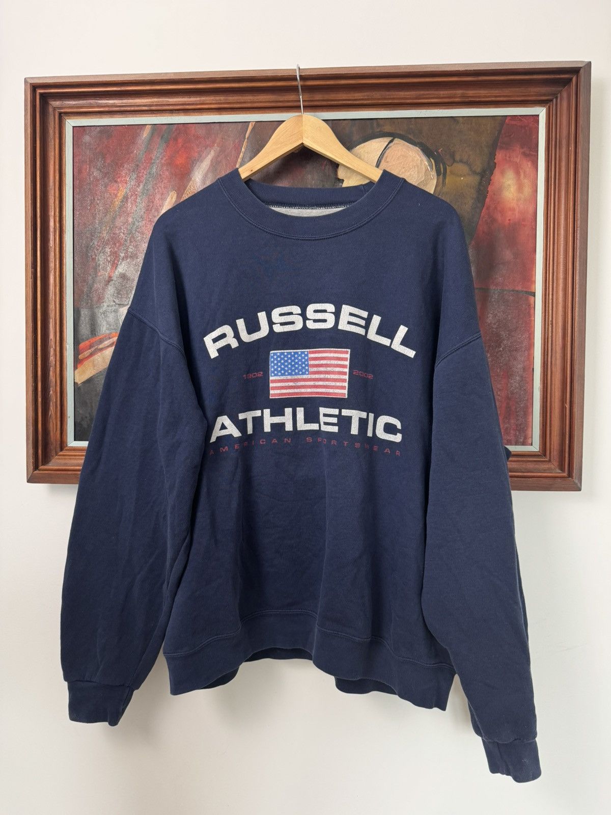 Russell Athletic Crazy Vintage Essential Russell USA Flag Casual Sweatshirt Size US L / EU 52-54 / 3 - 1 Thumbnail