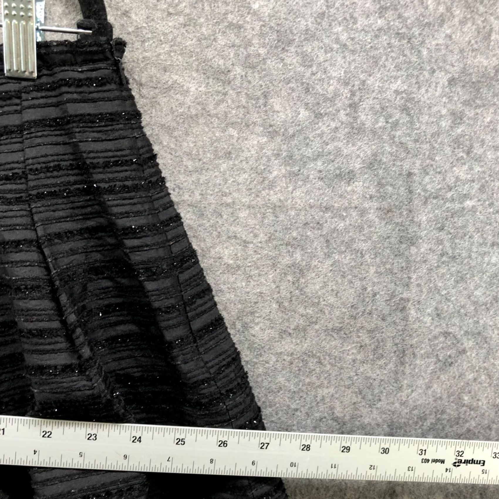 Talbots VINTAGE Talbots Textured Taffeta Pleated Skirt Size 14 Black Metallic Holiday A-Line Size 36" / US 14 / IT 50 - 6 Thumbnail