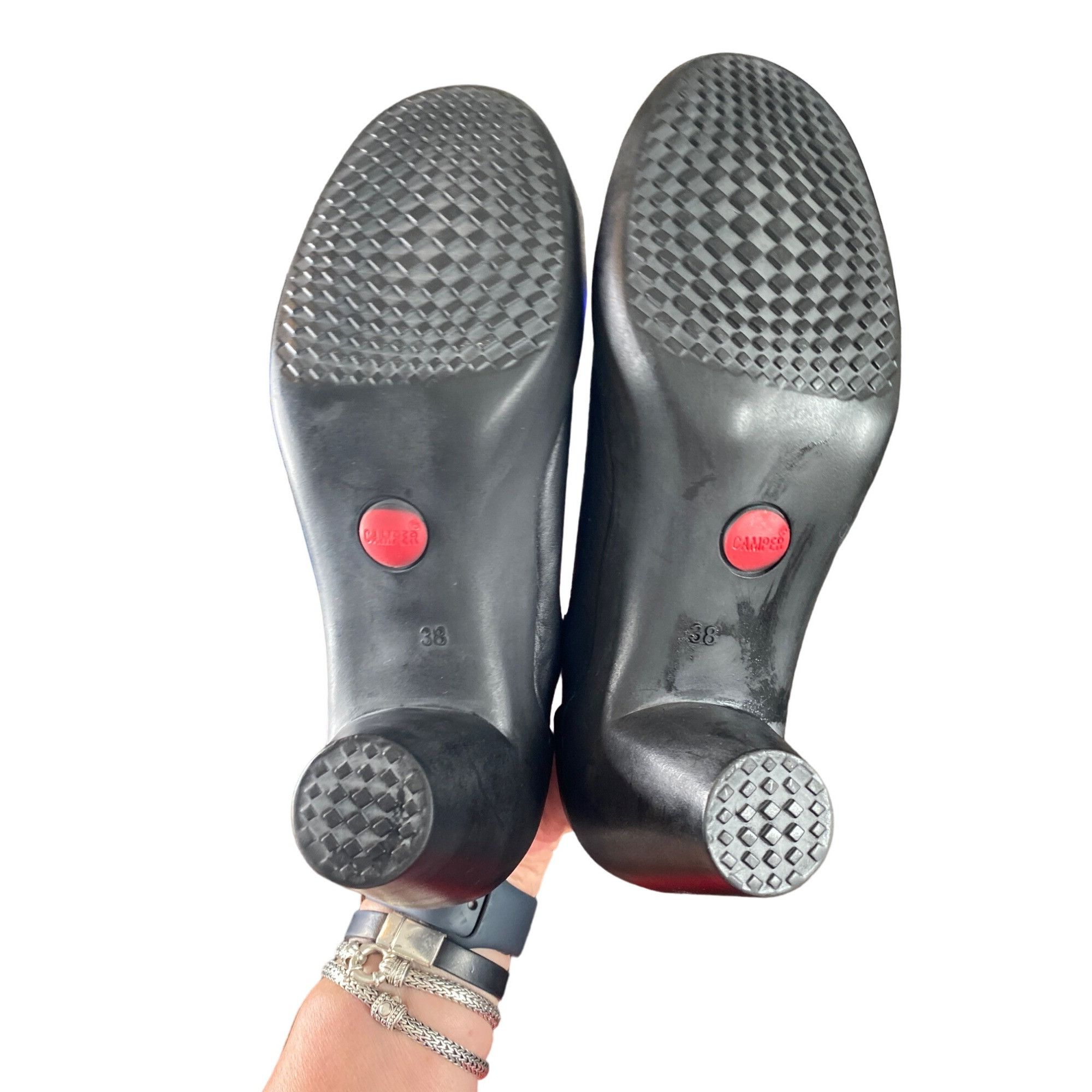 Camper CAMPER WOMEN'S BLACK MINNIE ROUND TOE MARY-JANE HEELS SZ 38 Size US 8 / IT 38 - 6 Thumbnail