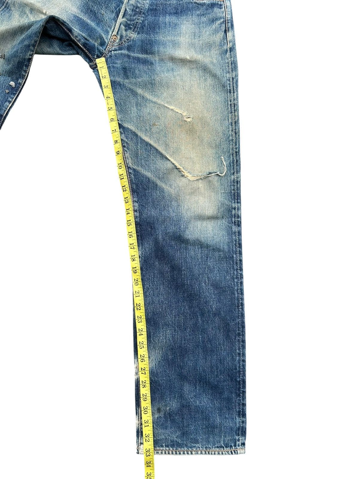 Kapital Thrashed Vintage Evisu Selvedge Japanese Brand Denim Jeans 🎌 Size US 30 / EU 46 - 24 Thumbnail