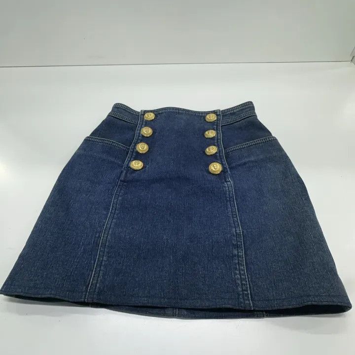 Balmain Balmain Fashion Versatile Denim Bodycon Skirt -2507 Size US 34 / EU 50 - 5 Thumbnail