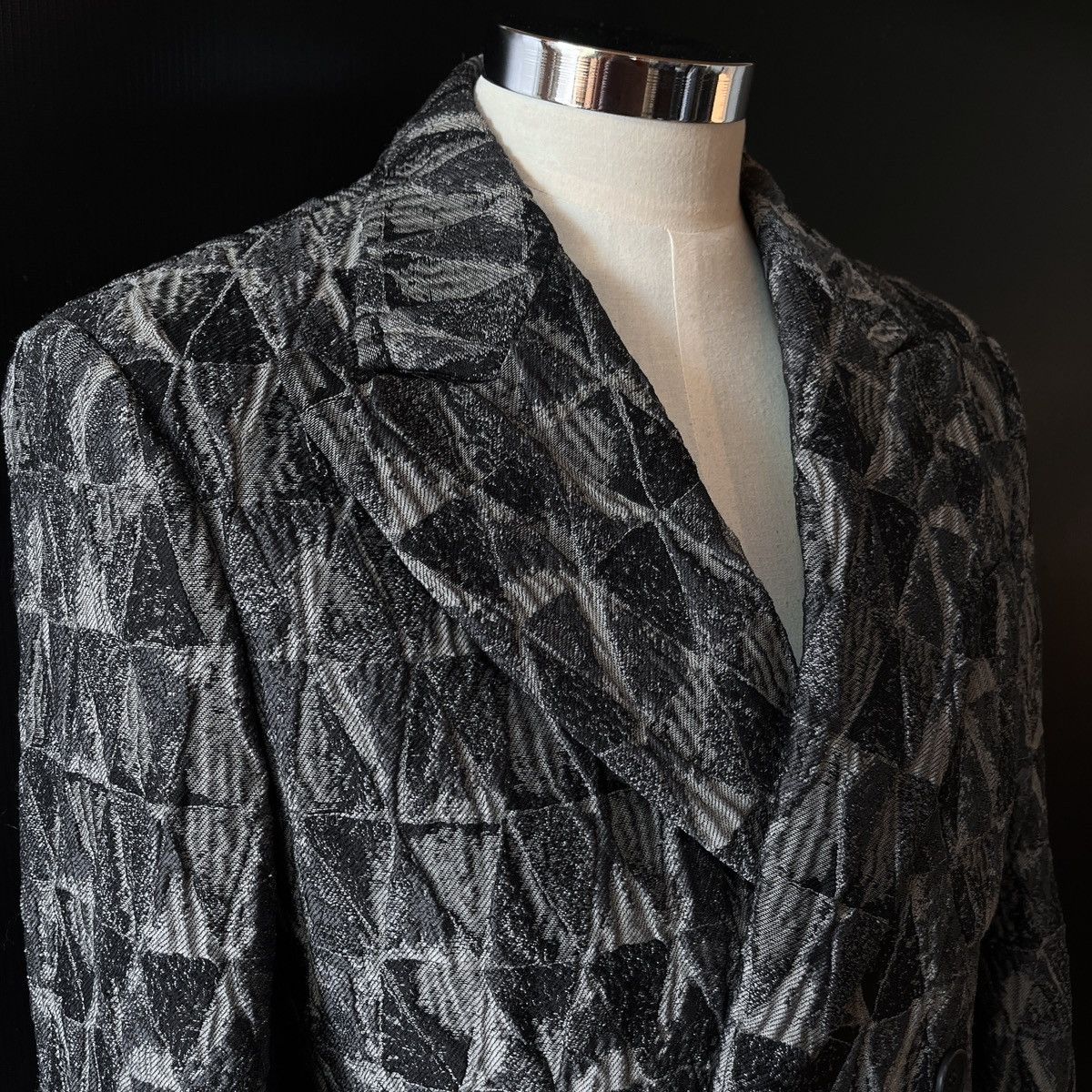 Giorgio Armani Giorgio Armani 17 FW Runway Jacquard Quilted Double Jacket Size 46R - 3 Thumbnail