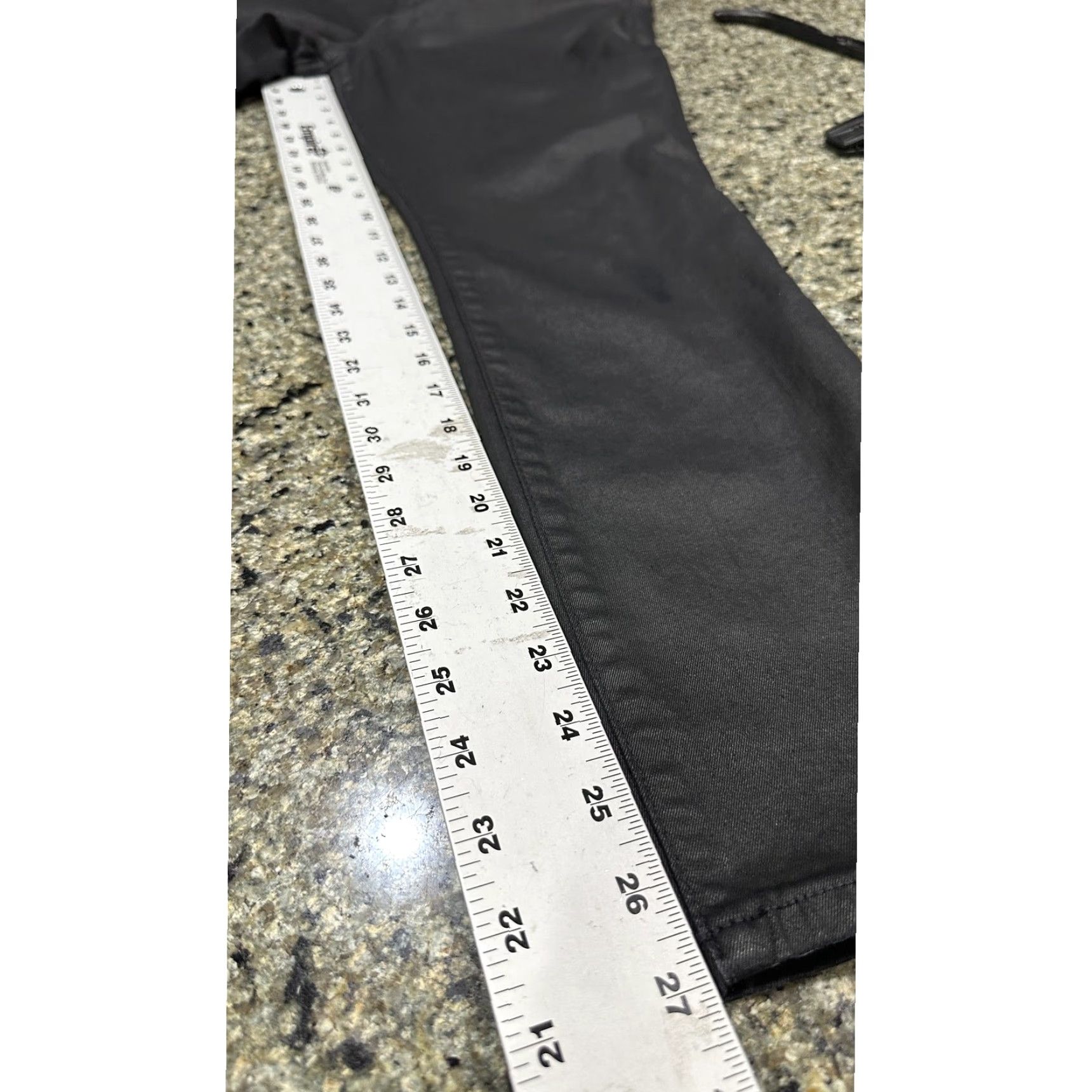 Banana Republic Banana Republic Pants 31 Black High Rise Skinny Stretch Coated Shine Casual Jegging Womens Regular Inseam 28 Size 24" / US 00 / IT 34 - 6 Thumbnail