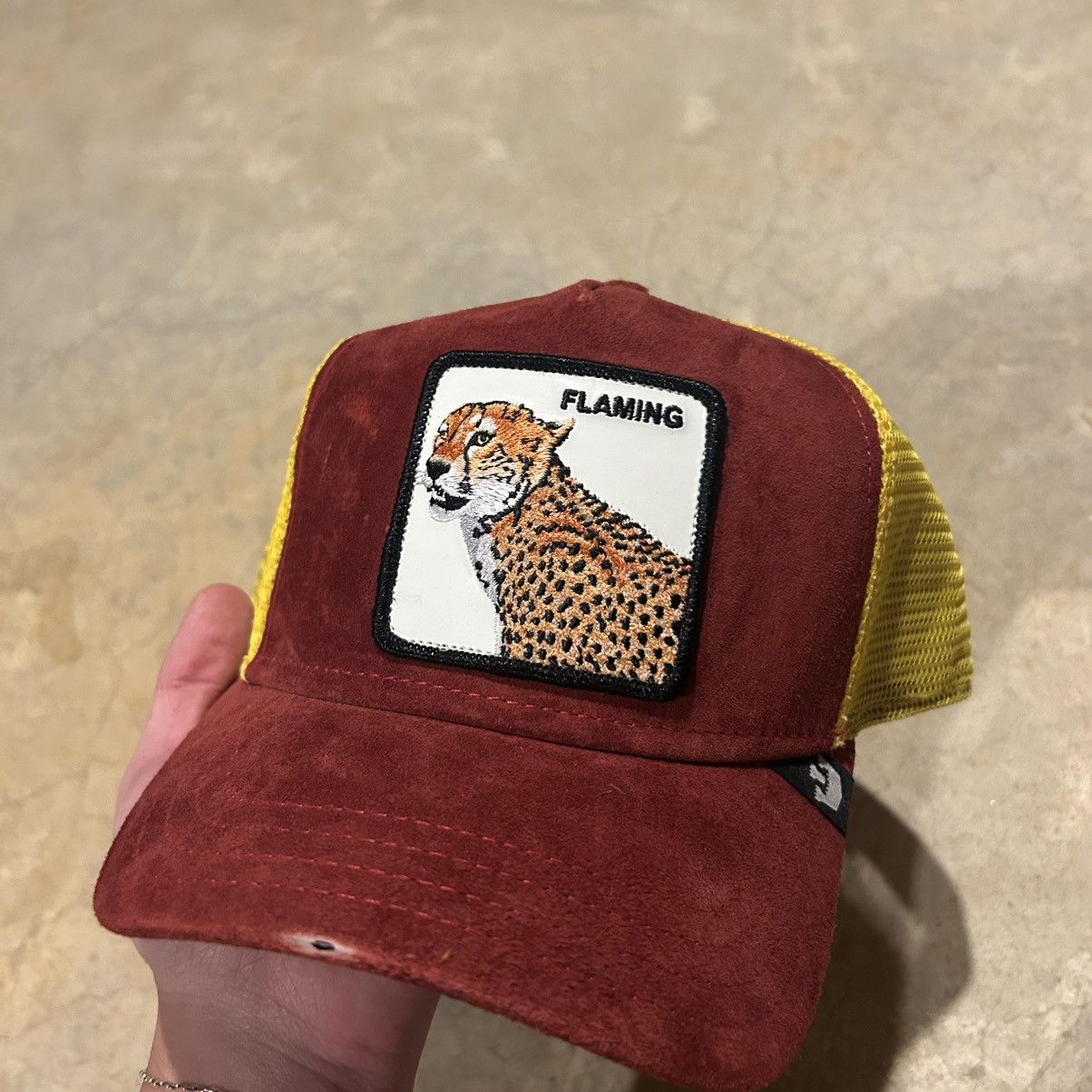 Goorin Bros. Goorin Bros “Flaming” Cheetah Suede Trucker Hat Rare Size ONE SIZE - 3 Thumbnail