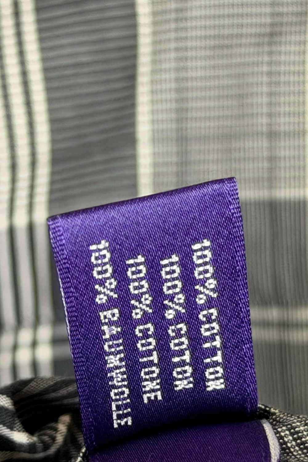 Ralph Lauren Purple Label ss04 RL Purple Label Made in Italy Glen Plaid Cotton Shirt Size US M / EU 48-50 / 2 - 11 Thumbnail