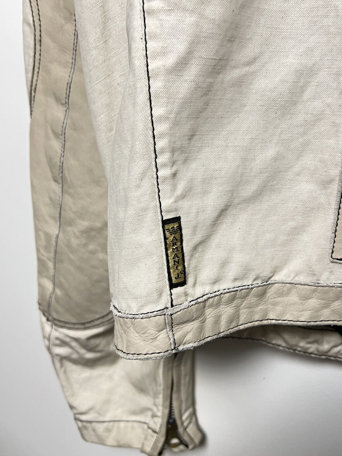 Giorgio Armani armani y2k archive leather panelled moto jacket Size US L / EU 52-54 / 3 - 11 Thumbnail