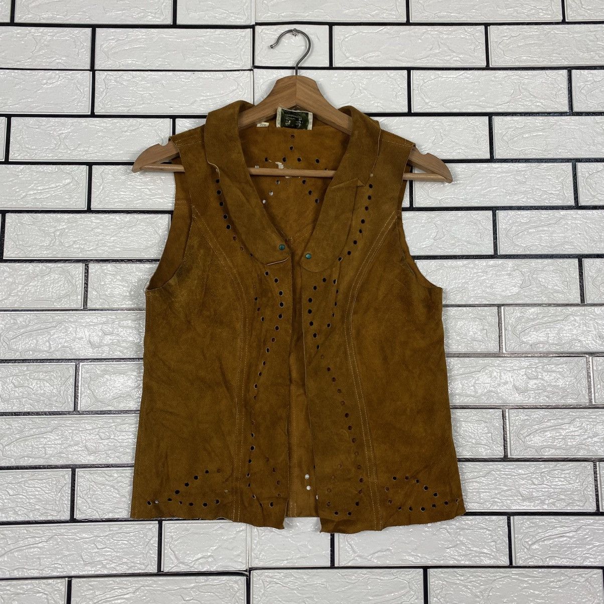 Japanese Brand 📌Vintage Vest Jacket Leather Sun Valley Issey Miyake Size US M / EU 48-50 / 2 - 2 Thumbnail
