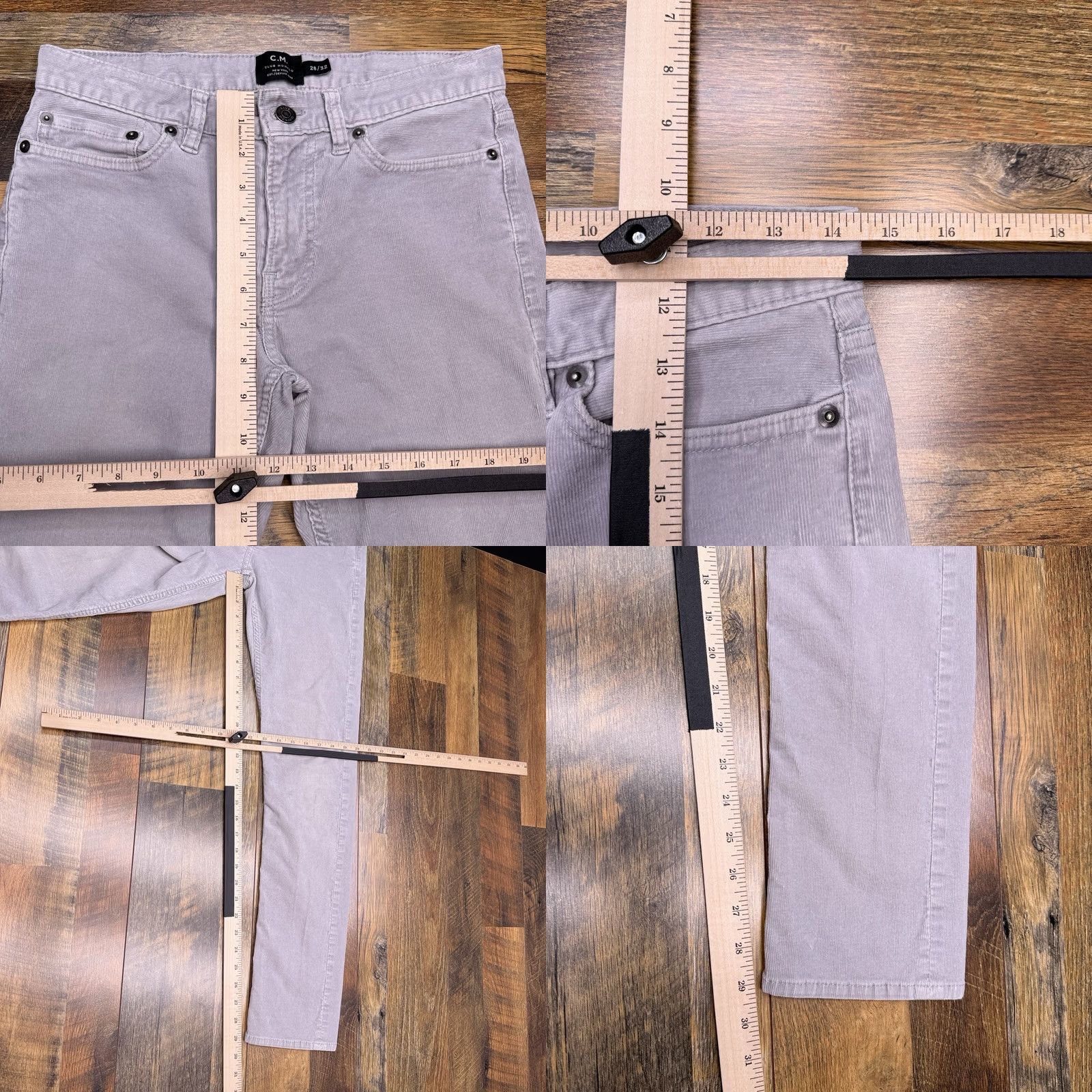 Club Monaco Club Monaco Jeans Corduroy Mens 28x32 Gray Low Rise Stretch Jeans Size US 28 / EU 44 - 8 Thumbnail