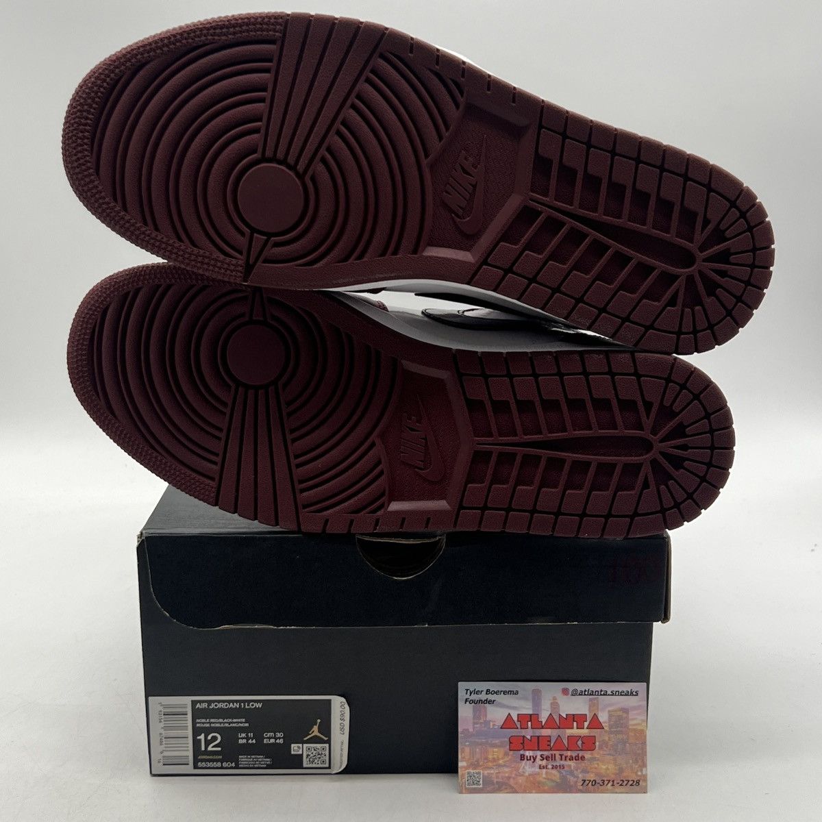 Nike Air Jordan 1 low noble red Size US 12 / EU 45 - 8 Thumbnail