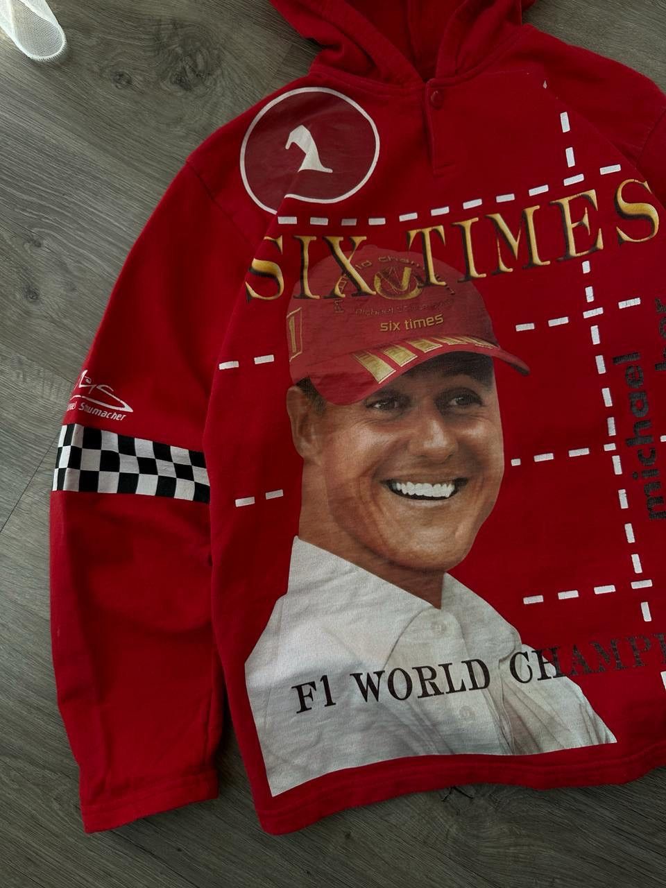 Formula 1 × Vintage Vintage Ferrari Michael Schumacher Racing Red Hoodie Size US M / EU 48-50 / 2 - 9 Thumbnail