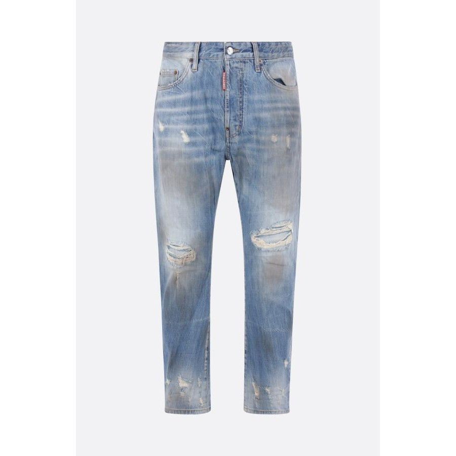 Dsquared2 DSQUARED2 Light Dirty Wash Bro Blue Distressed Denim Jeans N Size US 34 / EU 50 - 1 Thumbnail