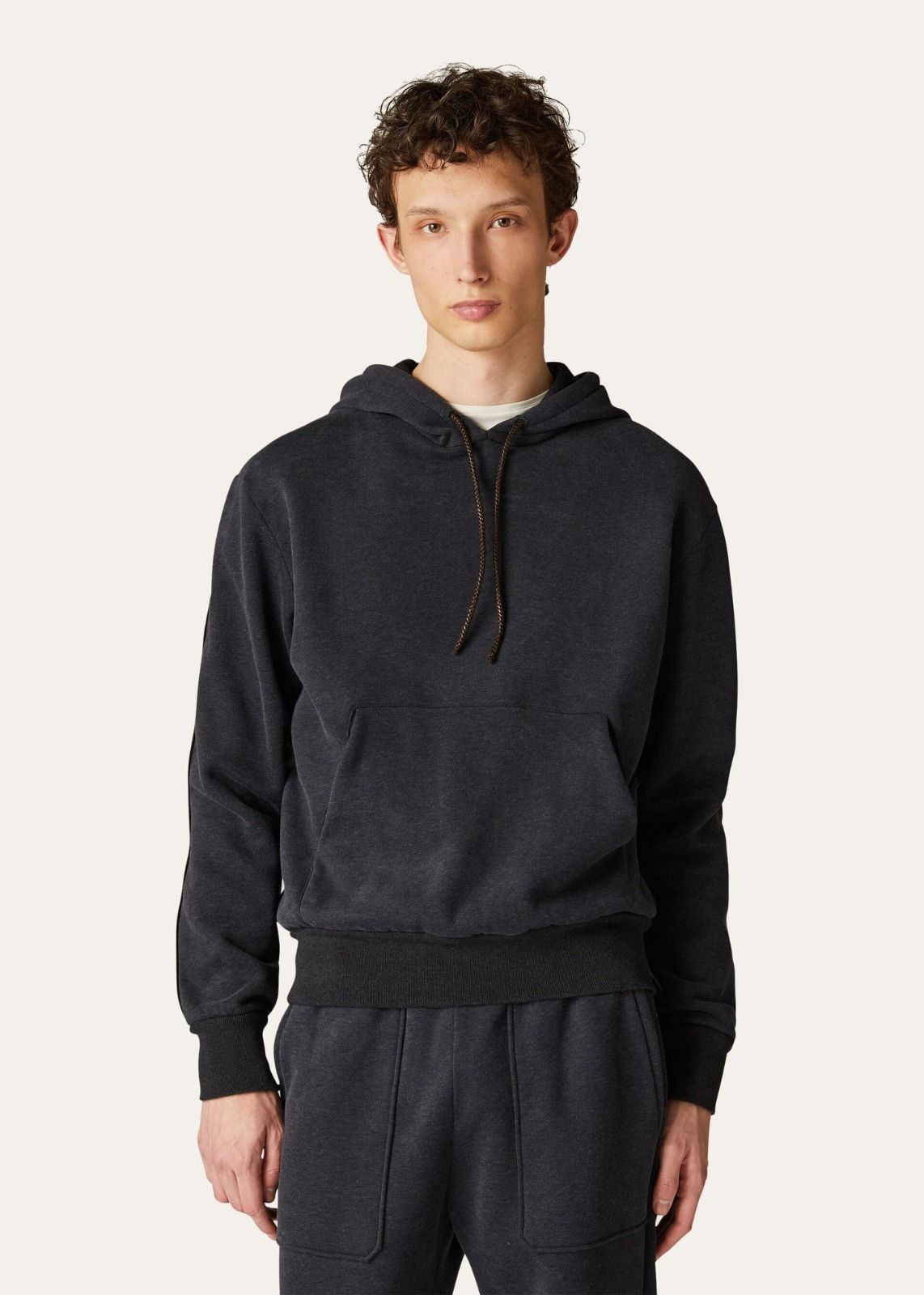 Loro Piana o1srvl11e1224 Cotton Jersey Hoodie in Black Size US M / EU 48-50 / 2 - 1 Thumbnail