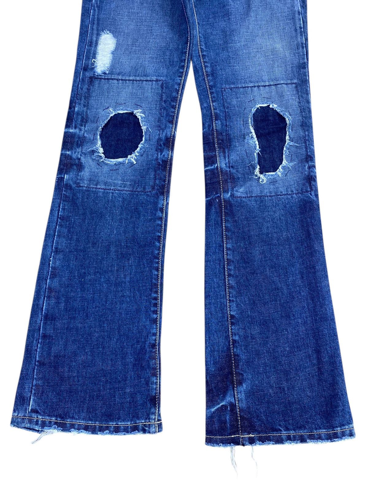 Lucky Brand Lucky Brand Ripped Patchwork Style Bootcut Jeans Size US 26 / EU 42 - 9 Thumbnail