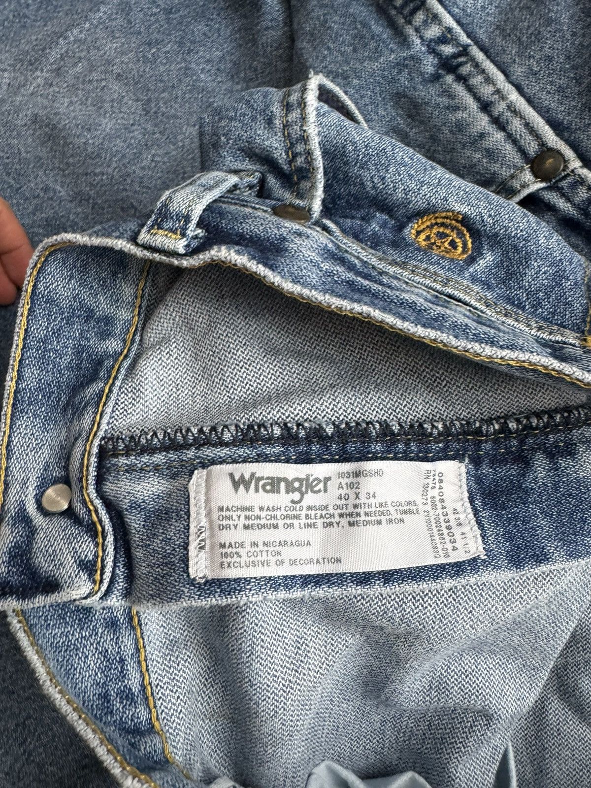 Vintage × Wrangler Crazy Vintage Y2K/2000s Baggy Grunge Skater Denim Jeans Size US 40 / EU 56 - 7 Thumbnail
