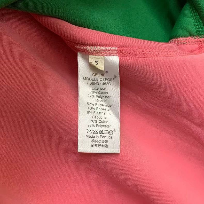 Celine Celine Green and Pink Hoodie Sweatshirt Size US S / EU 44-46 / 1 - 7 Thumbnail