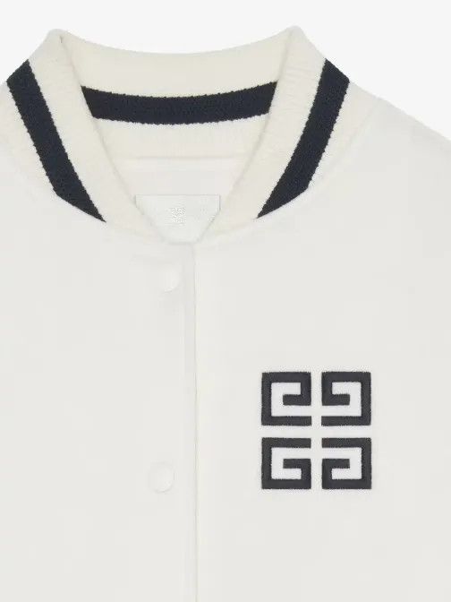 Givenchy o1w1db10326 Easy-Fit Bomber Varsity Jacket in White Size XS / US 0-2 / IT 36-38 - 2 Thumbnail