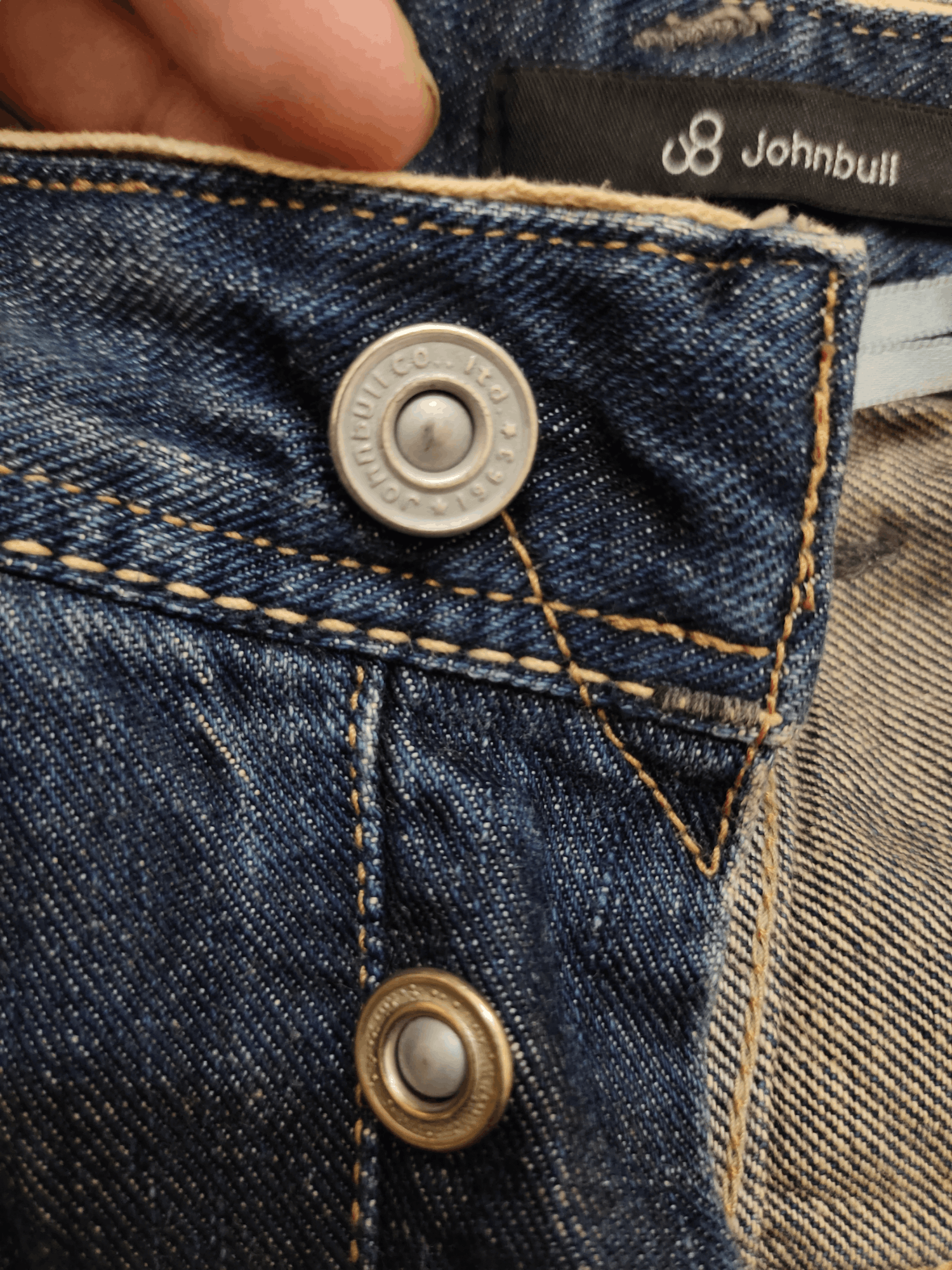 Number (N)ine × Undercover 1990s Jonhbull Spiral Cut Selvedge Denim Pants Redline Size US 29 - 16 Thumbnail
