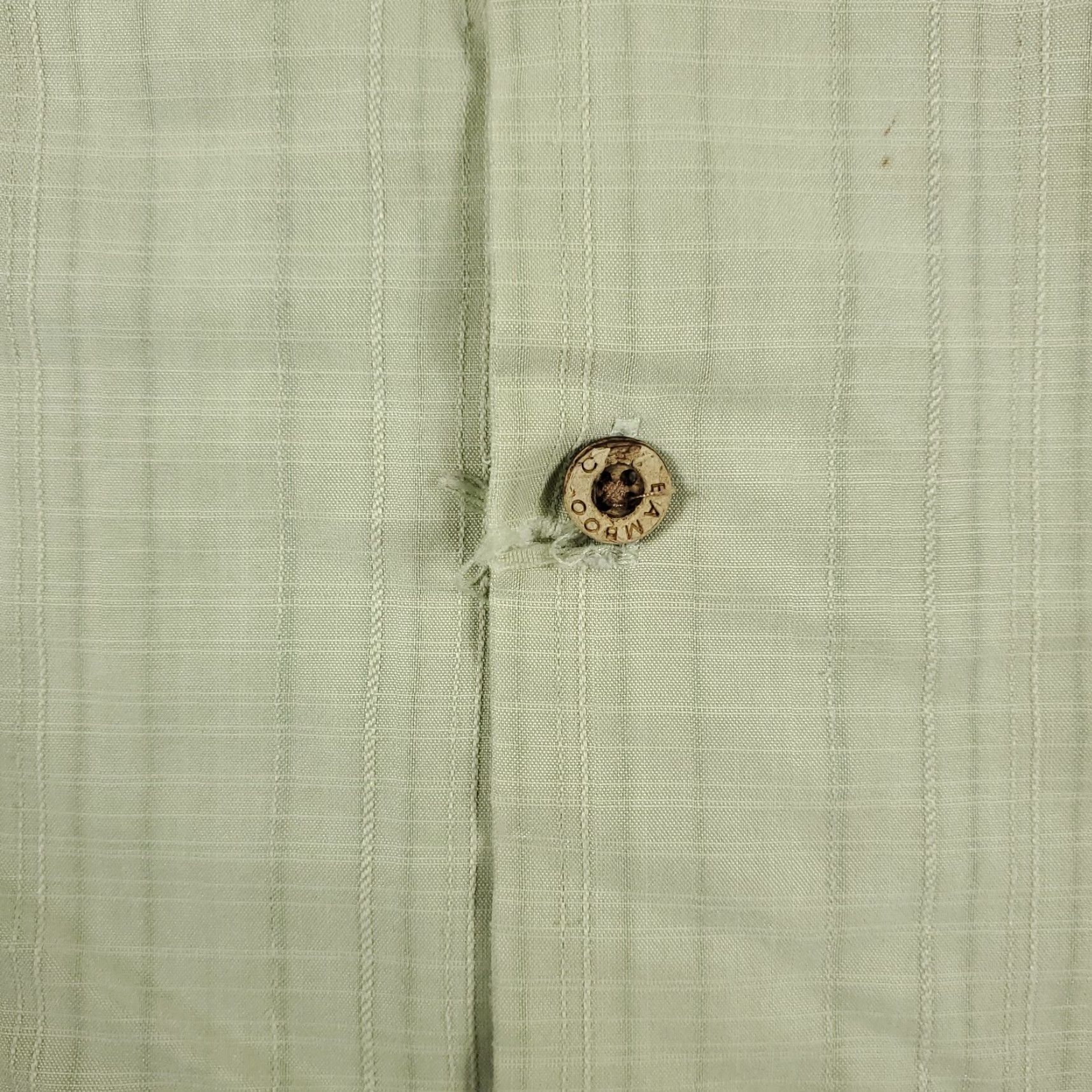 Vintage Bamboo Cay Shirt Mens XL Green Striped Tropical Beach Button Up Short Sleeve Size US XL / EU 56 / 4 - 7 Thumbnail