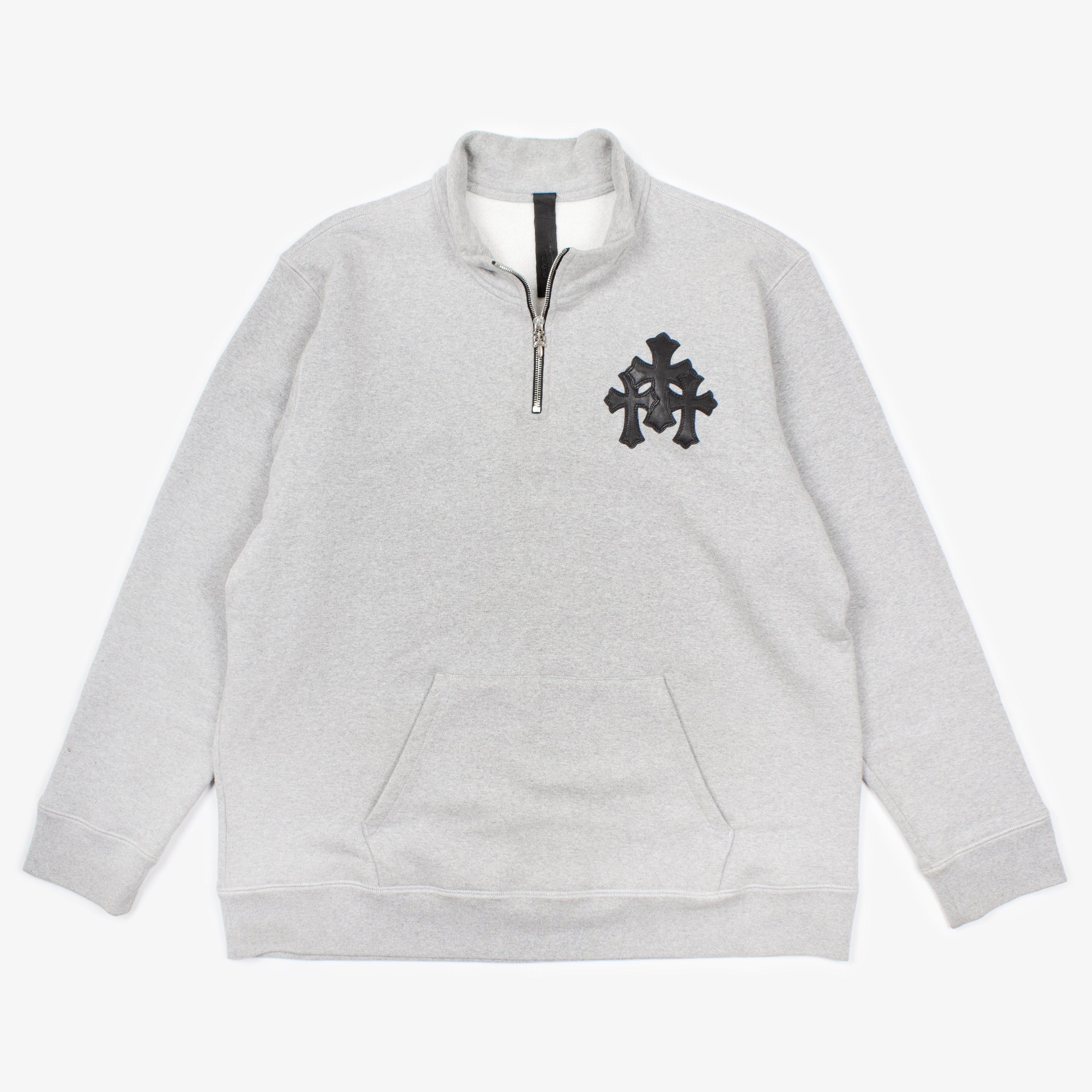トップス Chrom hearts cross patch sweat CHROME HEARTS PAPER JAM CROSS PATCH QUARTER ZIP