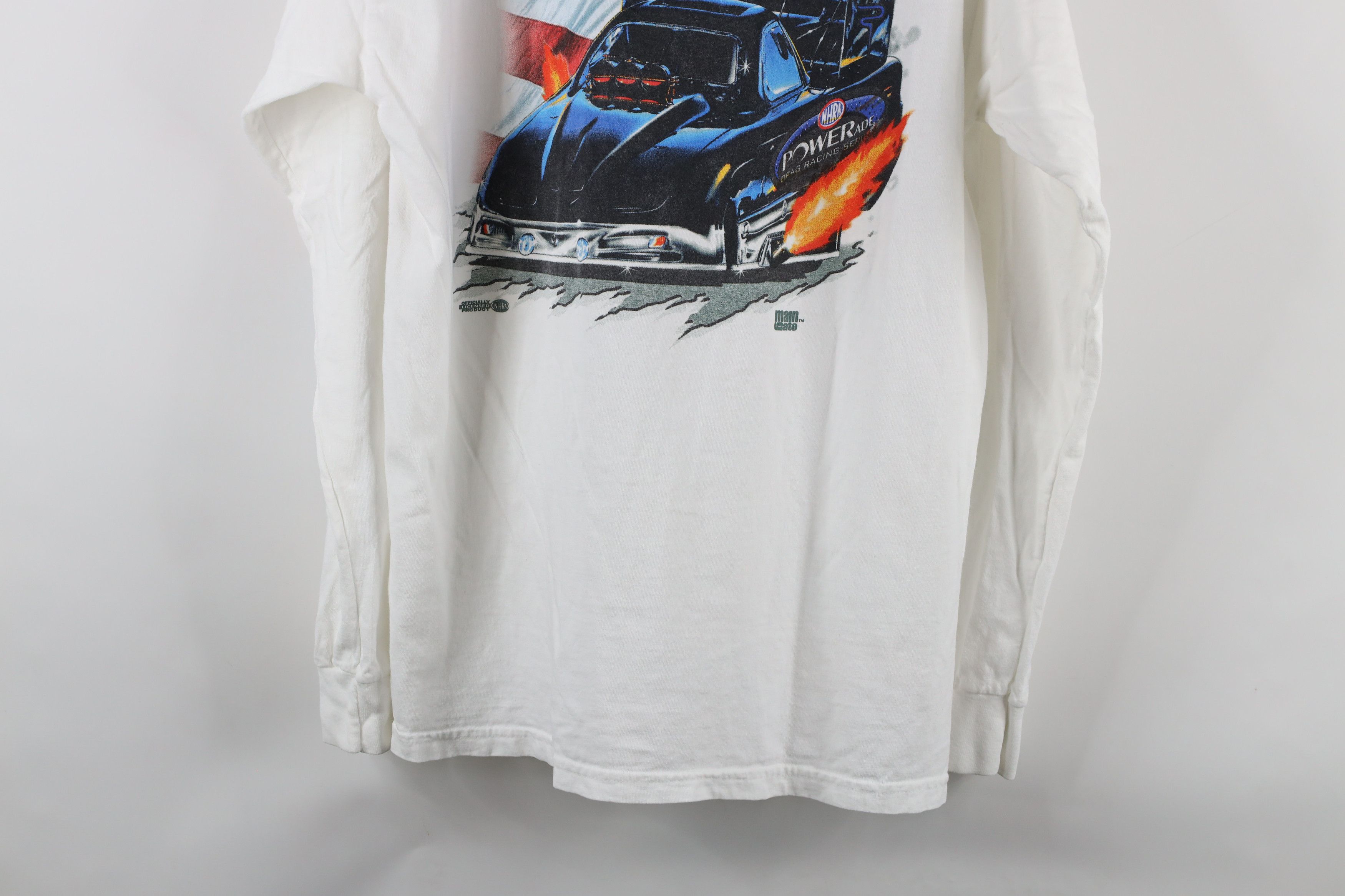 Vintage Vintage Y2K Powerade Fire Flames Racing Long Sleeve T-Shirt Size US L / EU 52-54 / 3 - 13 Thumbnail