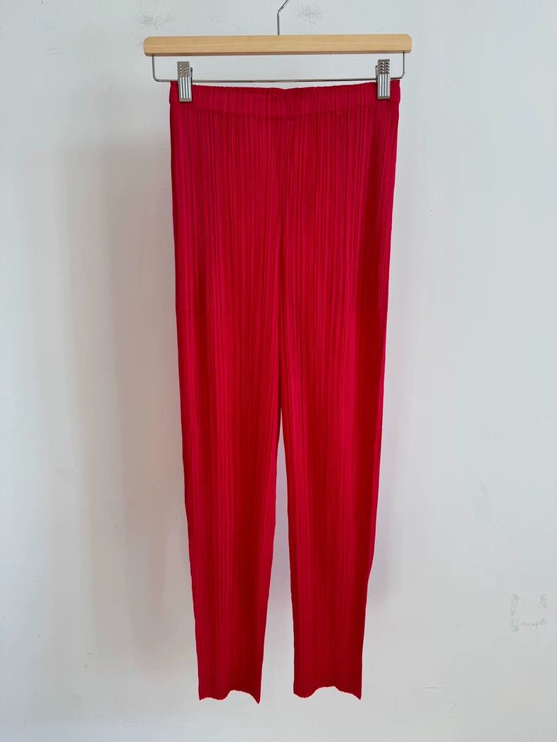 Issey Miyake issey miyake size:3 Red pleated pants Size 42" / US 20 - 1 Thumbnail