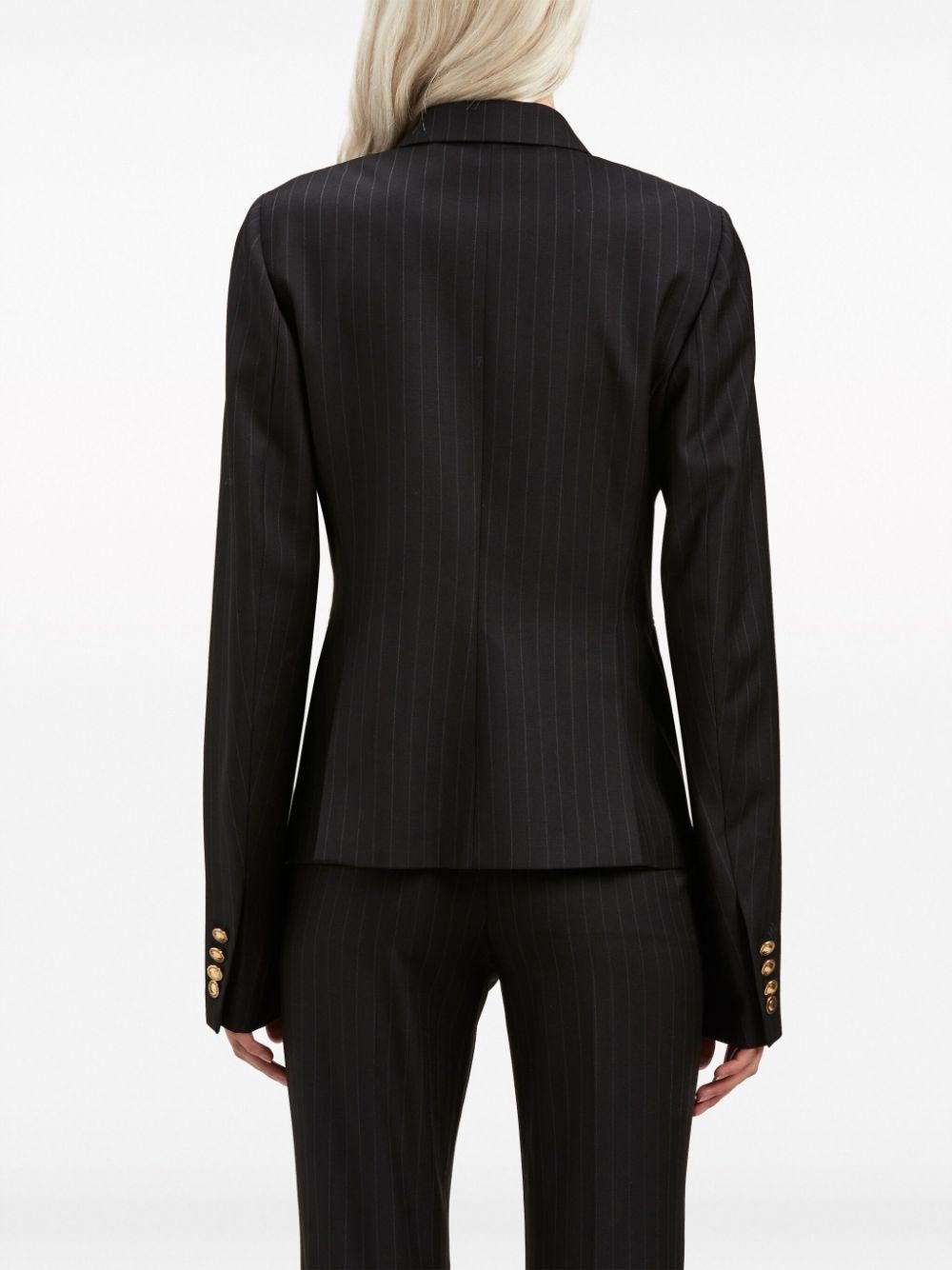 Palm Angels o1y1125 Pinstriped Blazer in Midnight Blue Size S / US 4 / IT 40 - 4 Thumbnail