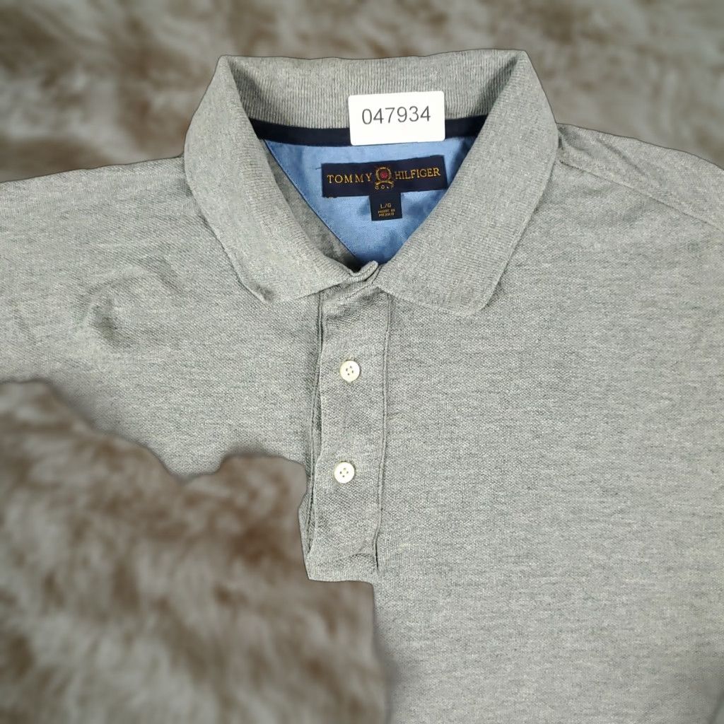 Tommy Hilfiger Tommy Hilfiger Polo Shirt Men Large Gray Casual Short Sleeve Size US L / EU 52-54 / 3 - 1 Thumbnail