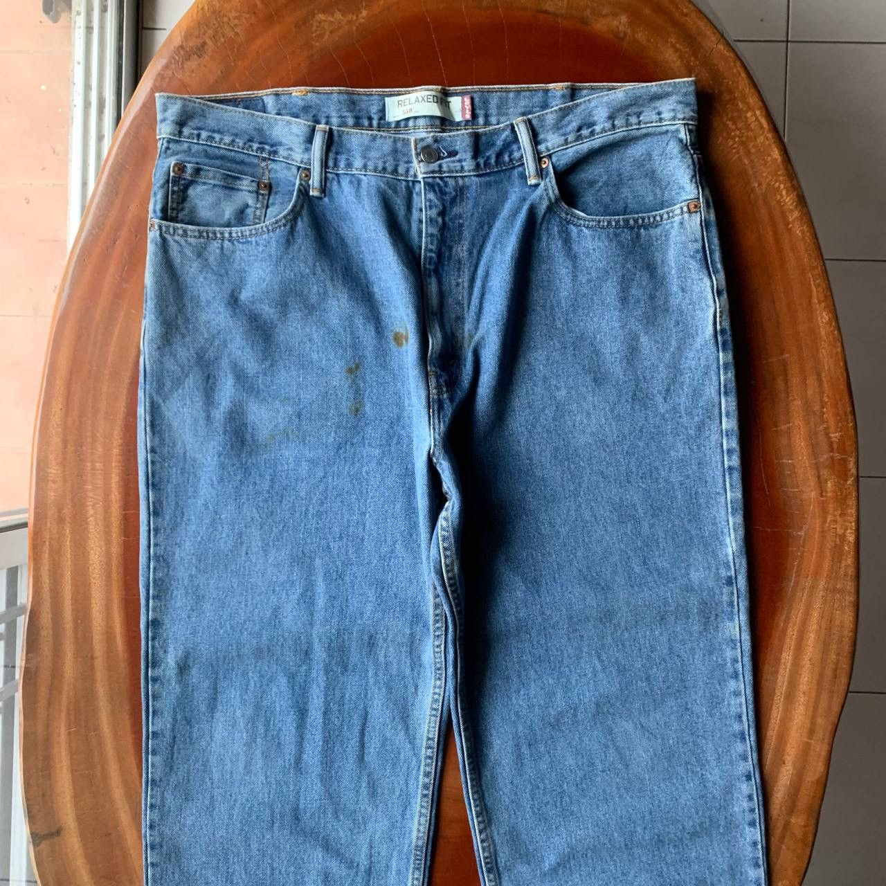 Levi's Levis 550 Relaxed Fit Big Size Blue Denim Jeans Pants Size US 41 - 3 Thumbnail