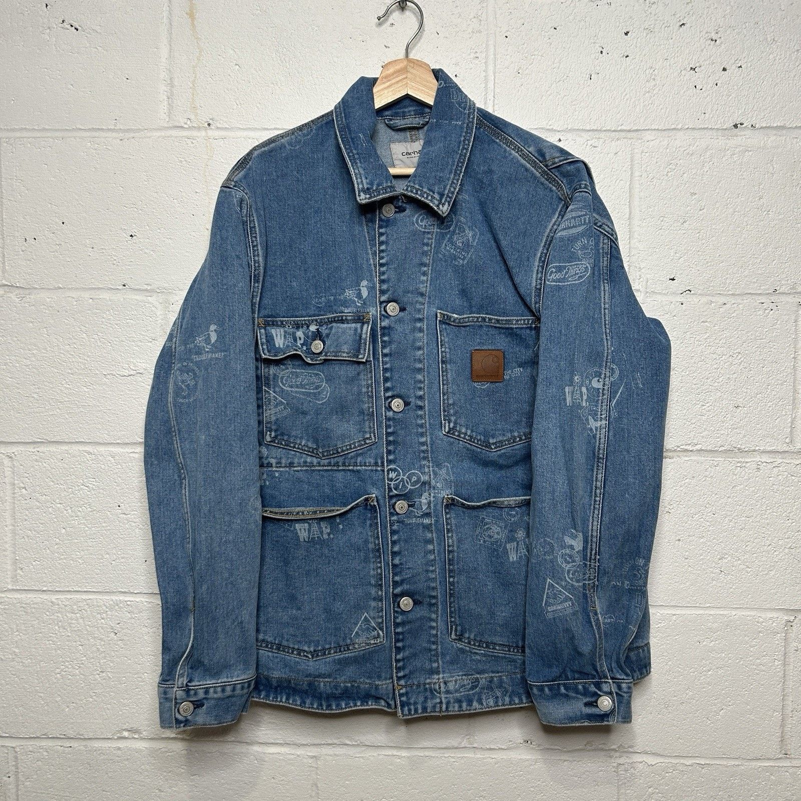 Carhartt Carhartt WIP Denim Stamp Print Jacket “Blue” 1033743 Size US M / EU 48-50 / 2 - 1 Thumbnail