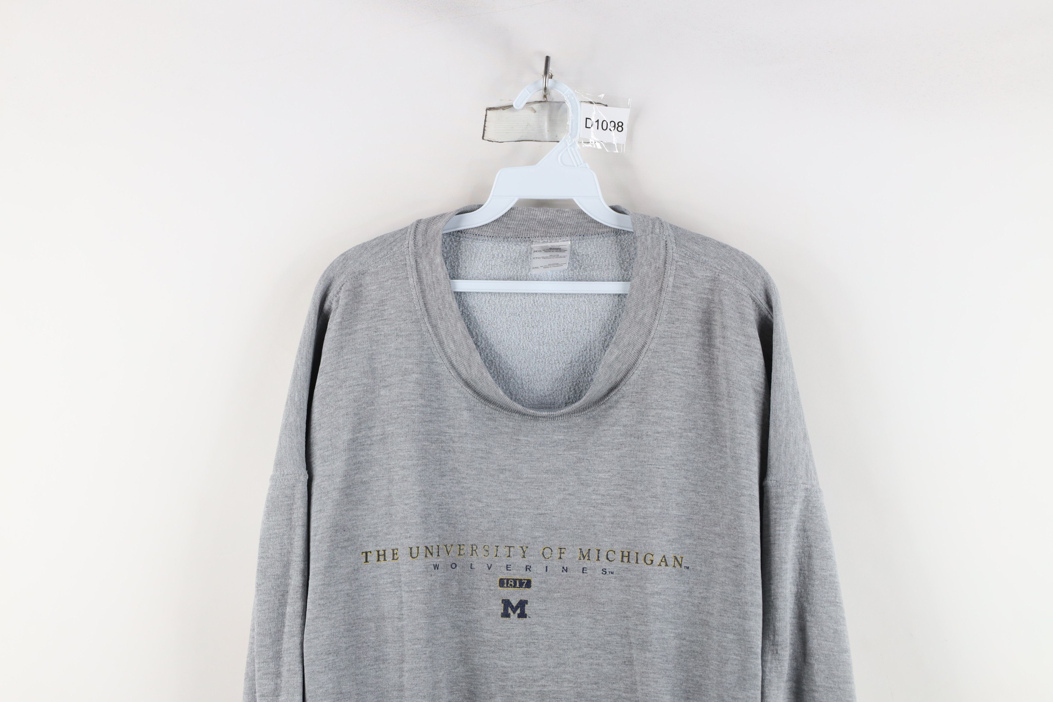 Vintage Vintage 90s Spell University of Michigan Crewneck Sweatshirt Size US XXL / EU 58 / 5 - 2 Thumbnail