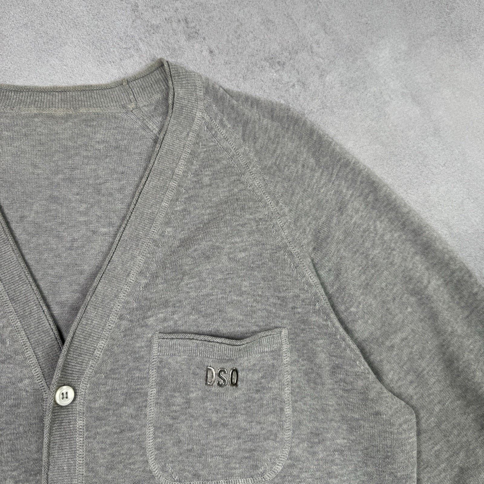 Dsquared2 Dsquared2 Men Grey Cardigan Casual Cotton Size US L / EU 52-54 / 3 - 5 Thumbnail