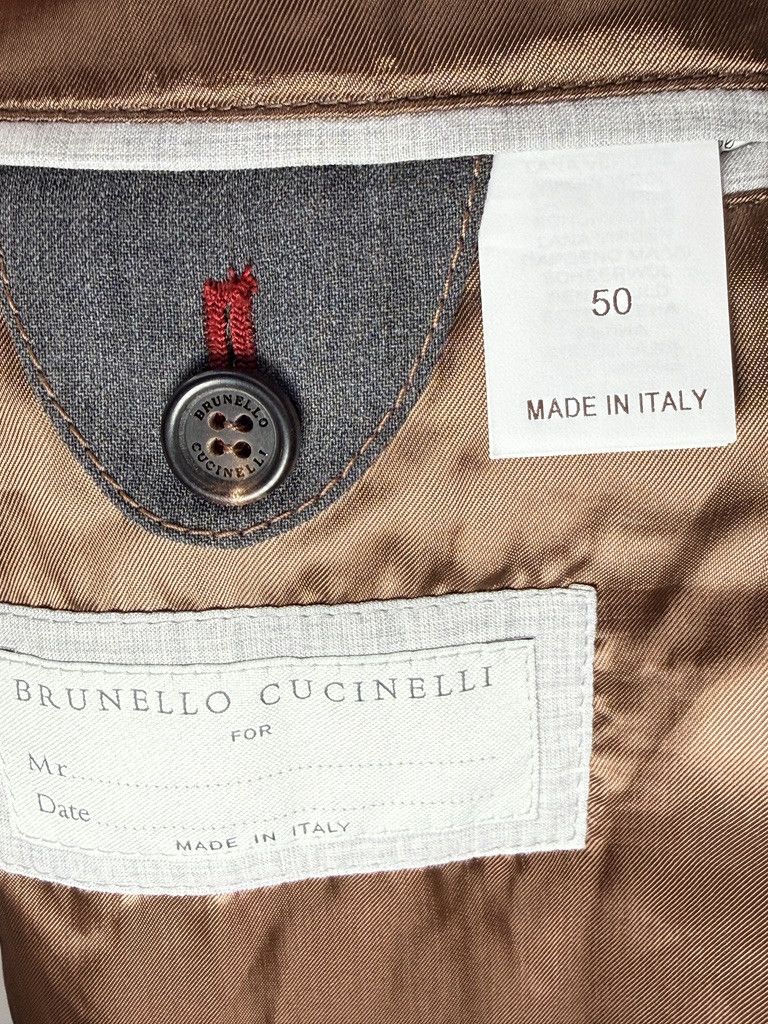 Brunello Cucinelli BRUNELLO CUCINELLI Wool Denim Bomber Grey Jacket Size US M / EU 48-50 / 2 - 20 Thumbnail