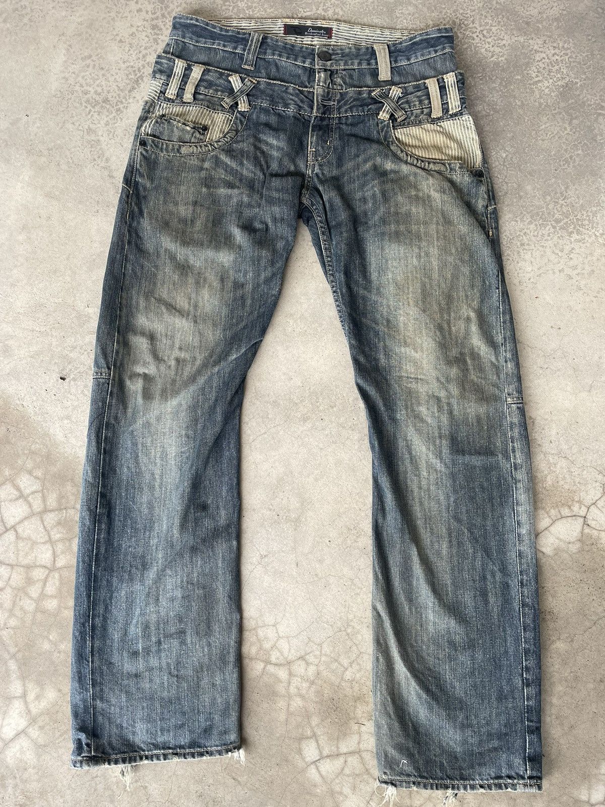 If Six Was Nine Vintage Dominate Double Waist Rusty Denim Size US 34 / EU 50 - 2 Thumbnail