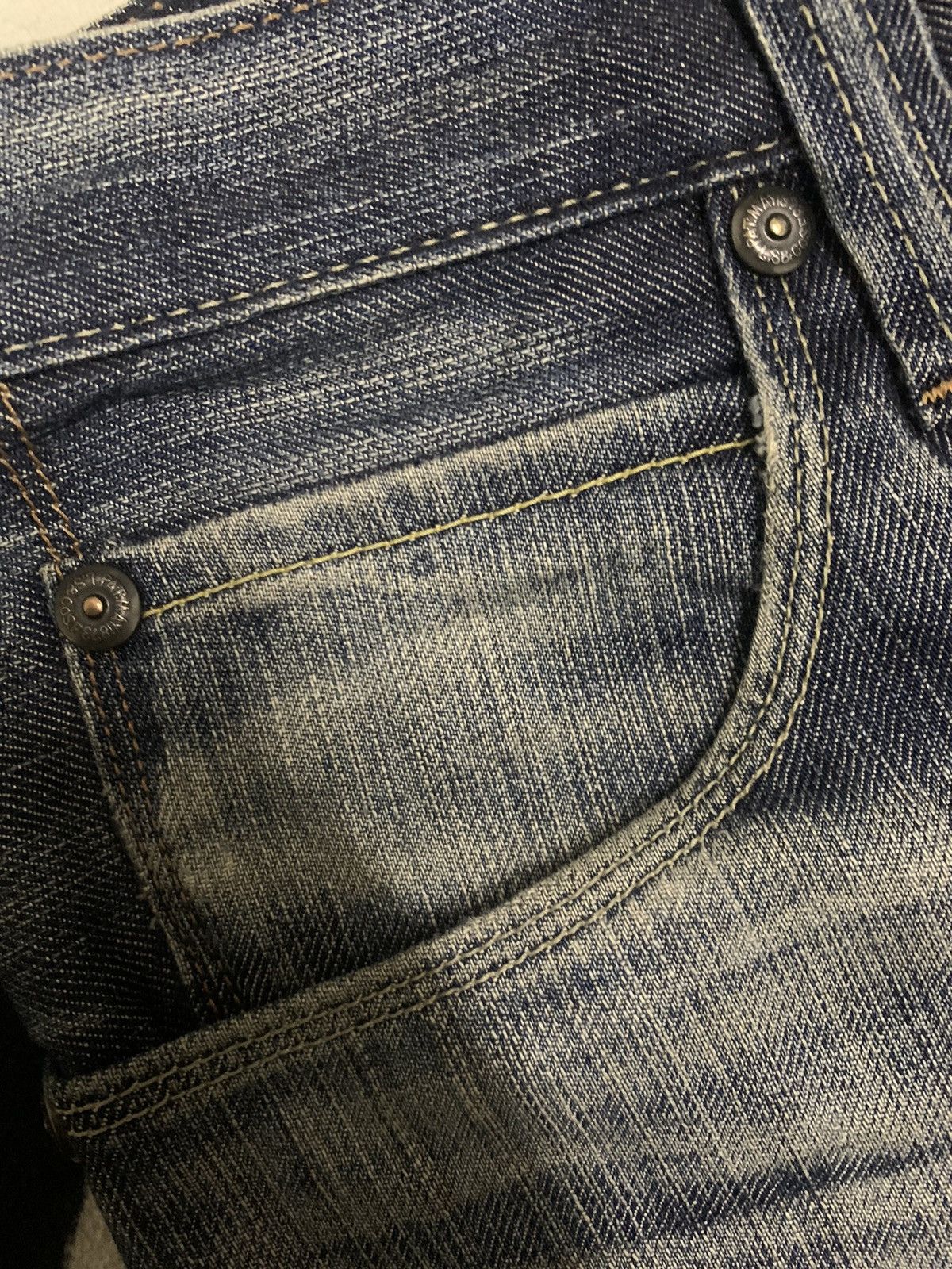 Levi's Vintage Clothing Vintage Y2K Levis 513 Honeycomb Slim Fit Distressed Jeans Size US 30 / EU 46 - 6 Thumbnail