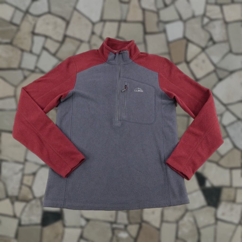 Vintage LL Bean Sweater Men Small Gray Trail Fleece 1/2 Zip Pullover Slightly Fitted Size US S / EU 44-46 / 1 - 1 Thumbnail