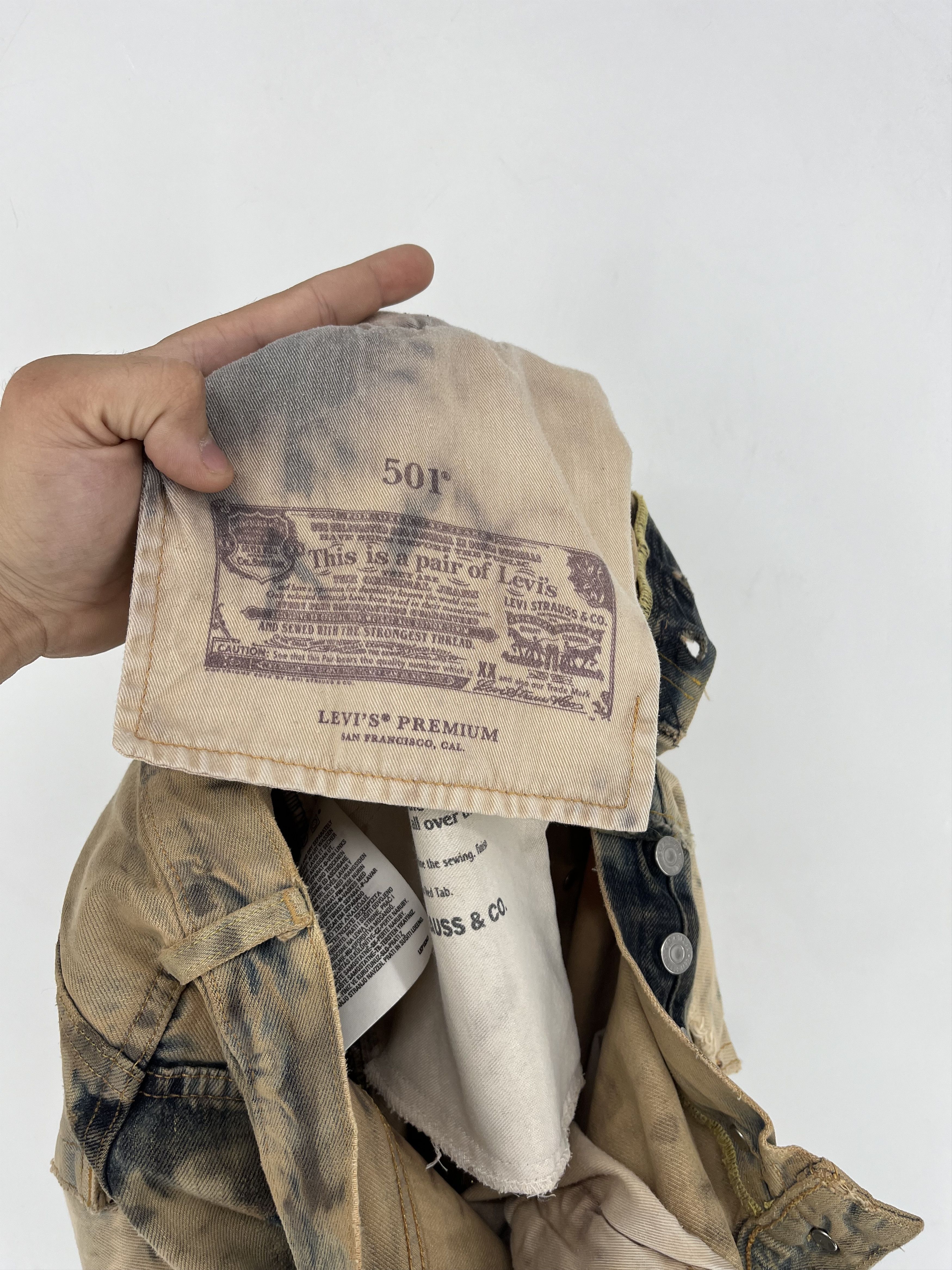 Levi's 90s Levi’s 501 Patchwork Multipocket Denim Custom Jeans USA Size US 32 / EU 48 - 10 Thumbnail