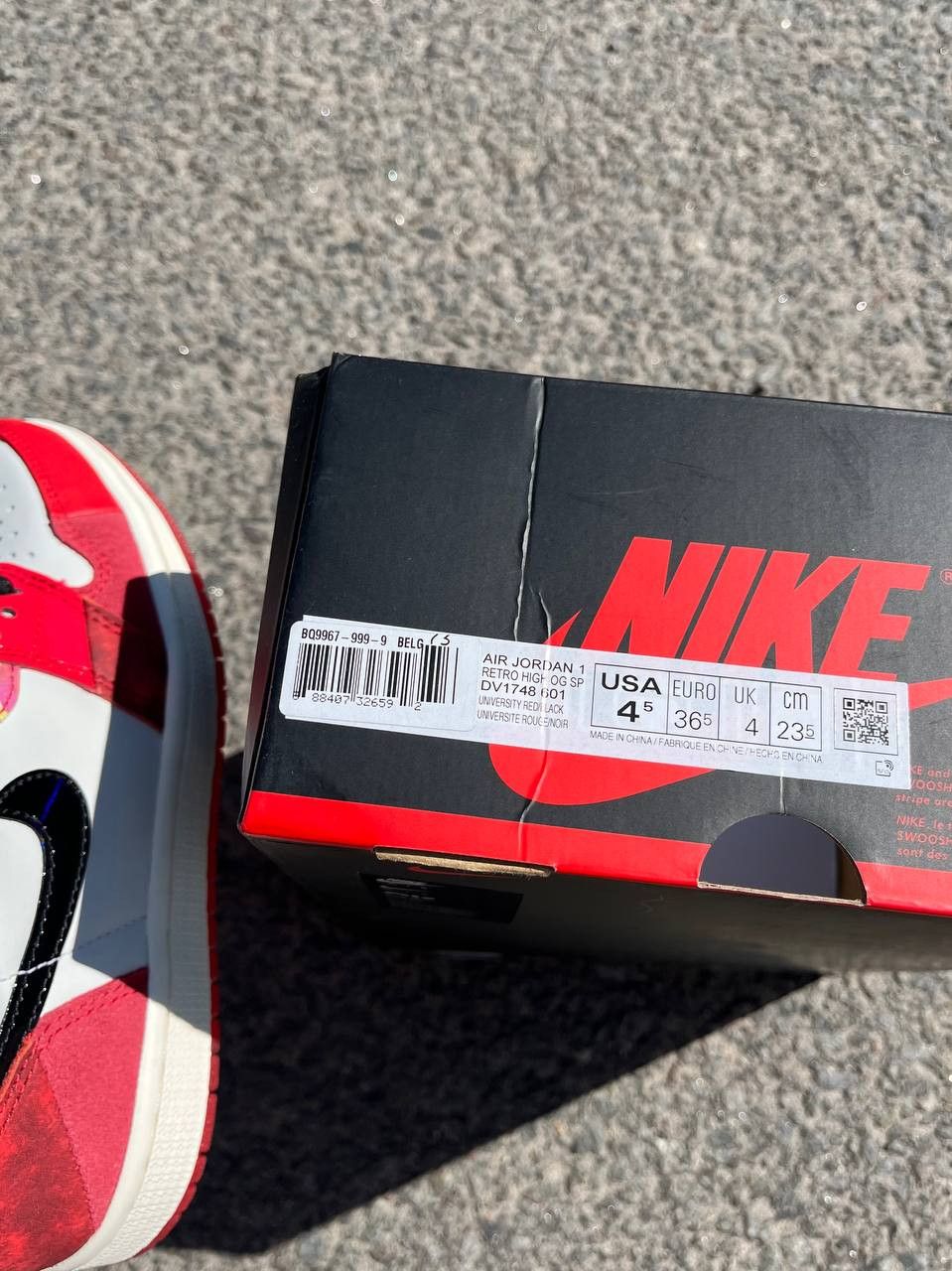 Jordan Brand Air Jordan 1 OG Across Spider Verse New Chapter DV1748-601 Size US 4.5 / IT 34.5 - 5 Thumbnail
