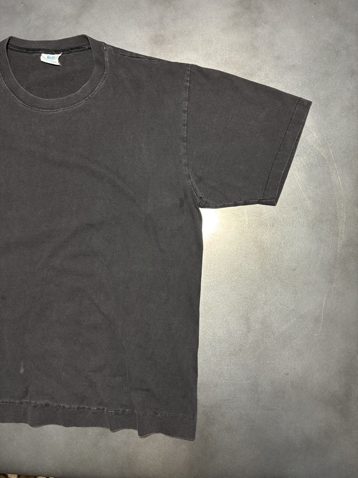 Vintage Hemmed Vintage Blank T-Shirt 1990s Black T-Shirt Cropped BVD Size US S / EU 44-46 / 1 - 10 Thumbnail