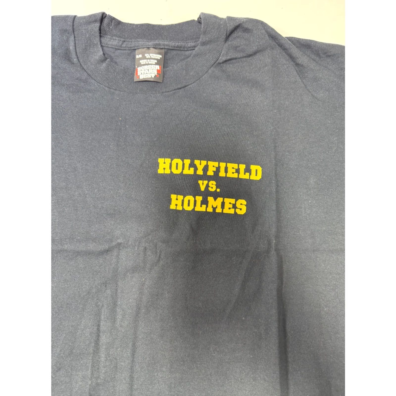 Vintage Vintage 1992 Holyfield vs Holmes Heavyweight Boxing Fight T Shirt XL PROMO SCREEN STARS BEST Size US XL / EU 56 / 4 - 2 Thumbnail