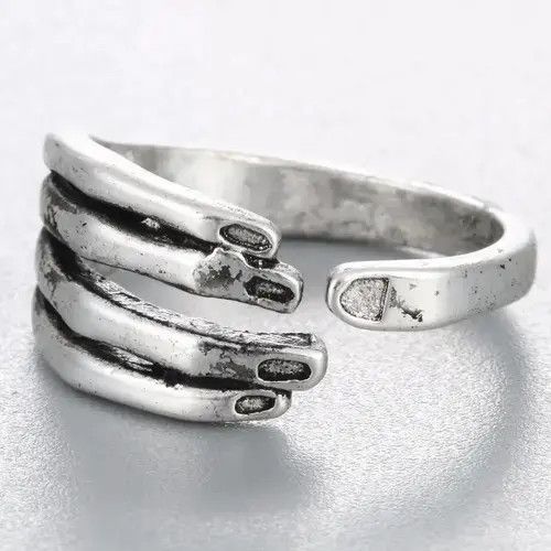 Japanese Brand Hand Finger Ring Art Silver Anatomy Human Jewelry Rings Size ONE SIZE - 2 Thumbnail
