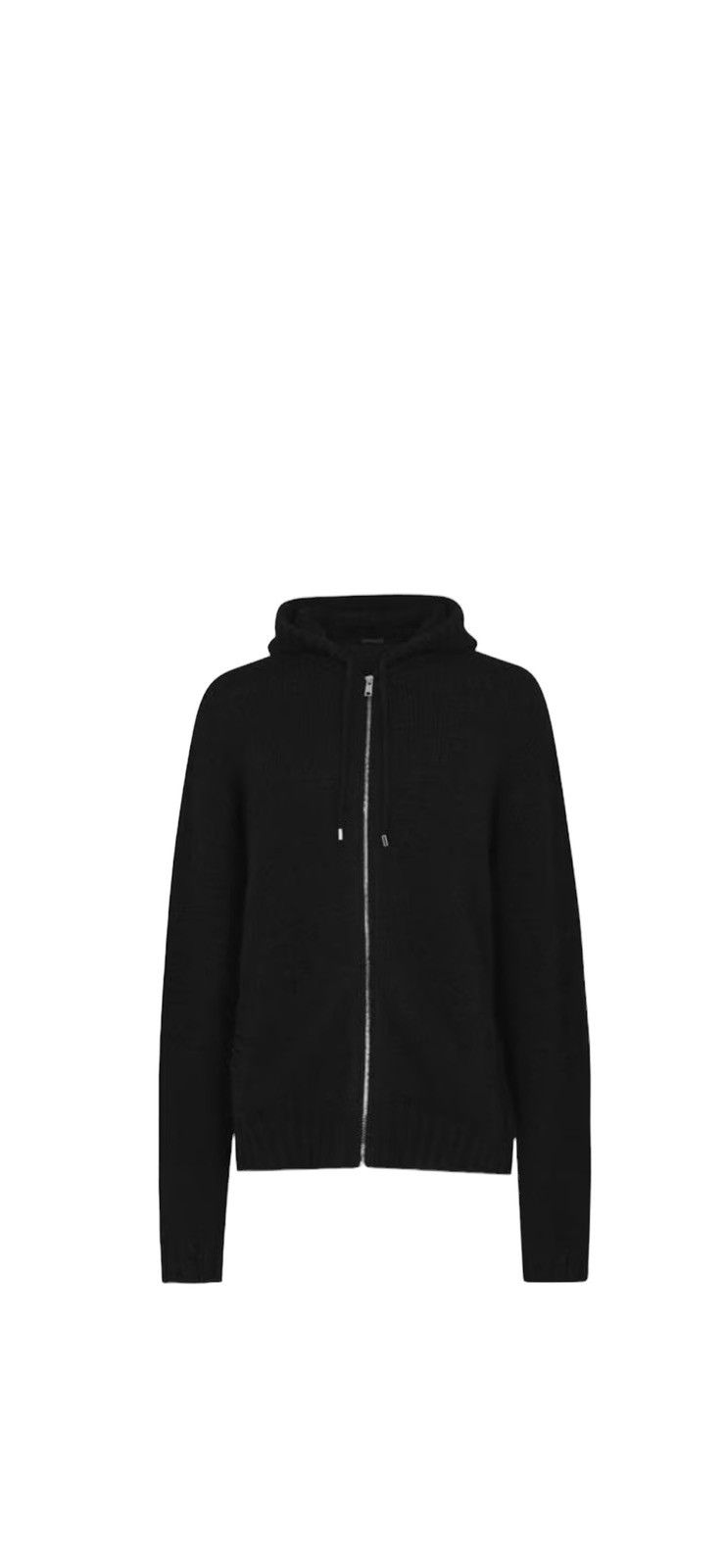 image of Prada Mountain Knit Hooded Jumper in Black, Men's (Size XL)