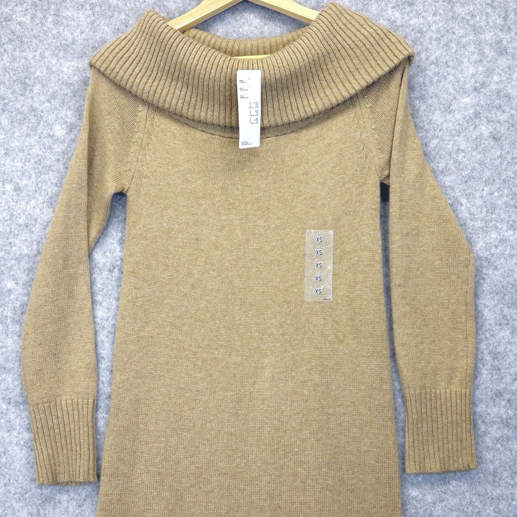 Uniqlo VINTAGE? No. Uniqlo Jumper Dress XS Women’s Beige Brown Long Sleeve Knee Length Wool... Size XS / US 0-2 / IT 36-38 - 3 Thumbnail