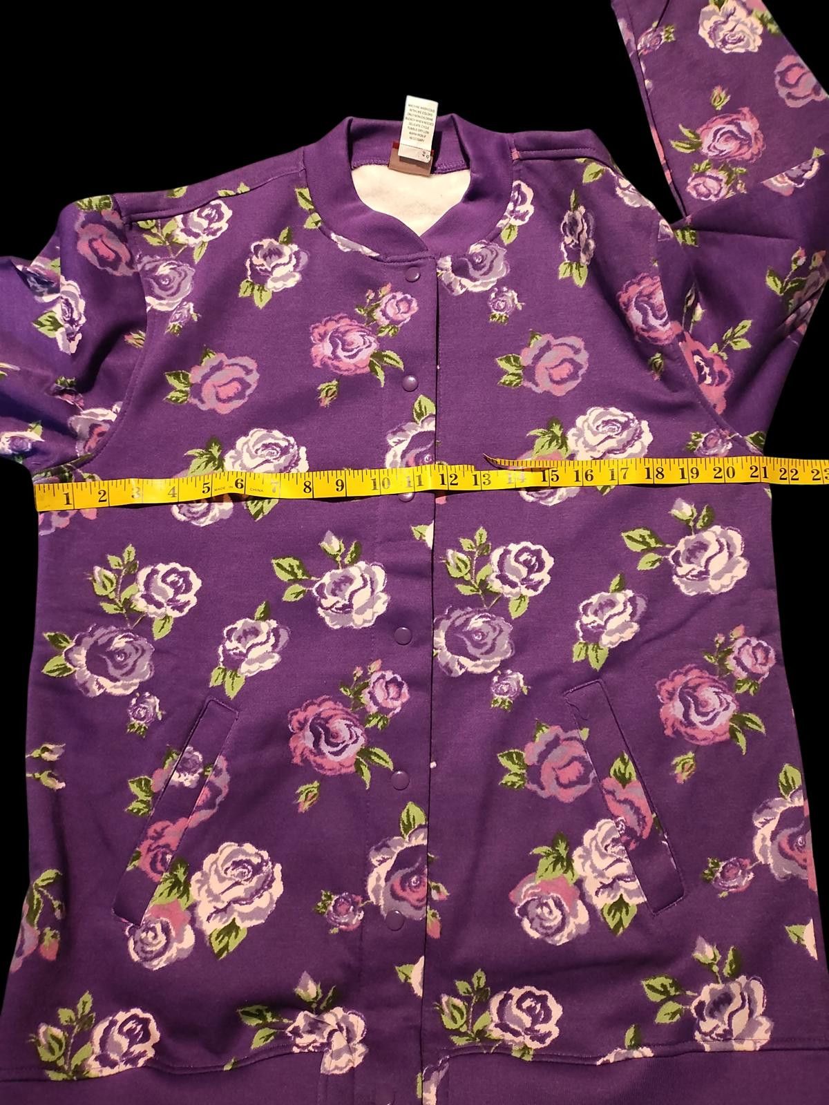 Other Tudor Court Rose Garden Bomber Jacket in Purple Floral Size M / US 6-8 / IT 42-44 - 8 Thumbnail