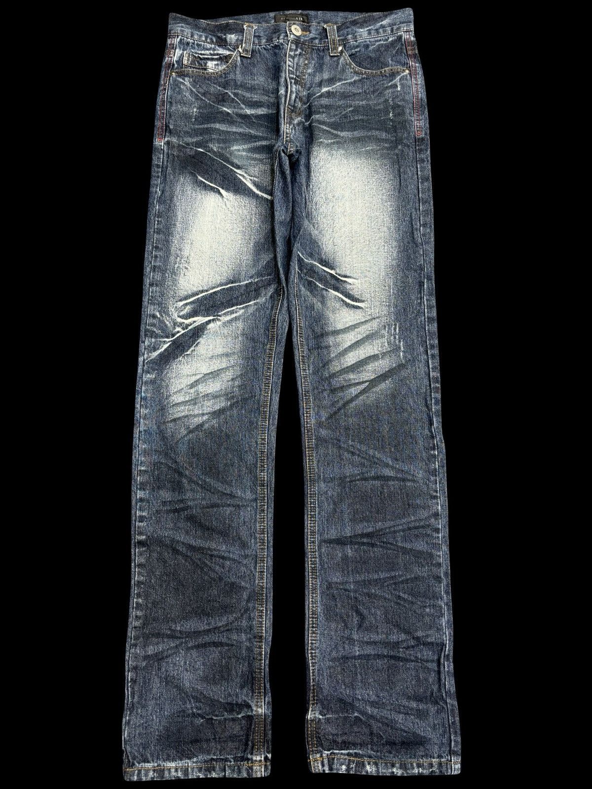 Japanese Brand 💥Sick Fades💥Zerosail All Over Sick Fades Slim Denim F479 Size US 32 / EU 48 - 1 Thumbnail